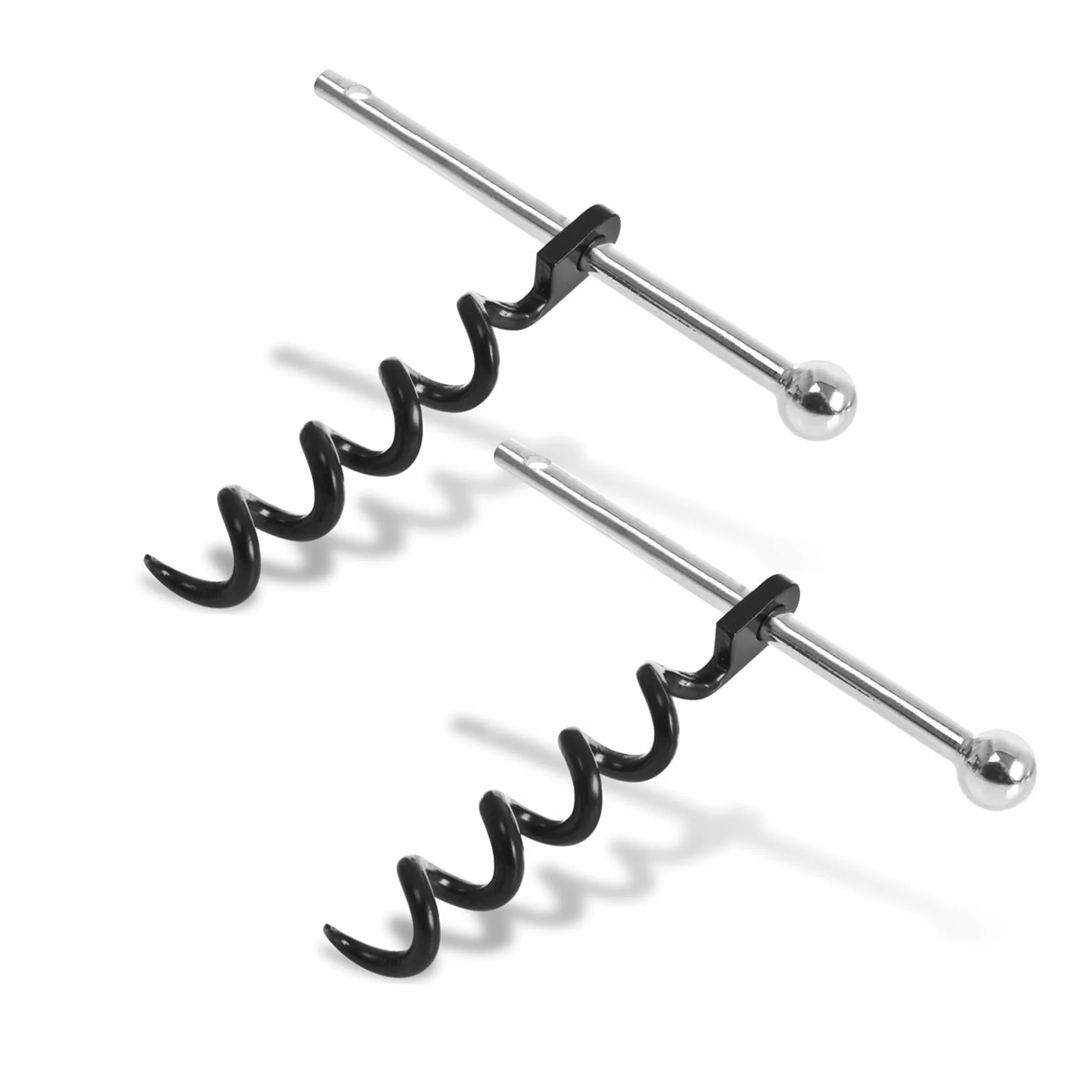 2pcs Abridor de Vino, Sacacorchos Espiral Abridor de Botellas de Acero Inoxidable Portátil Abridor de Botellas de Vino Cerveza con Llavero pequeño Sacacorchos de Vino