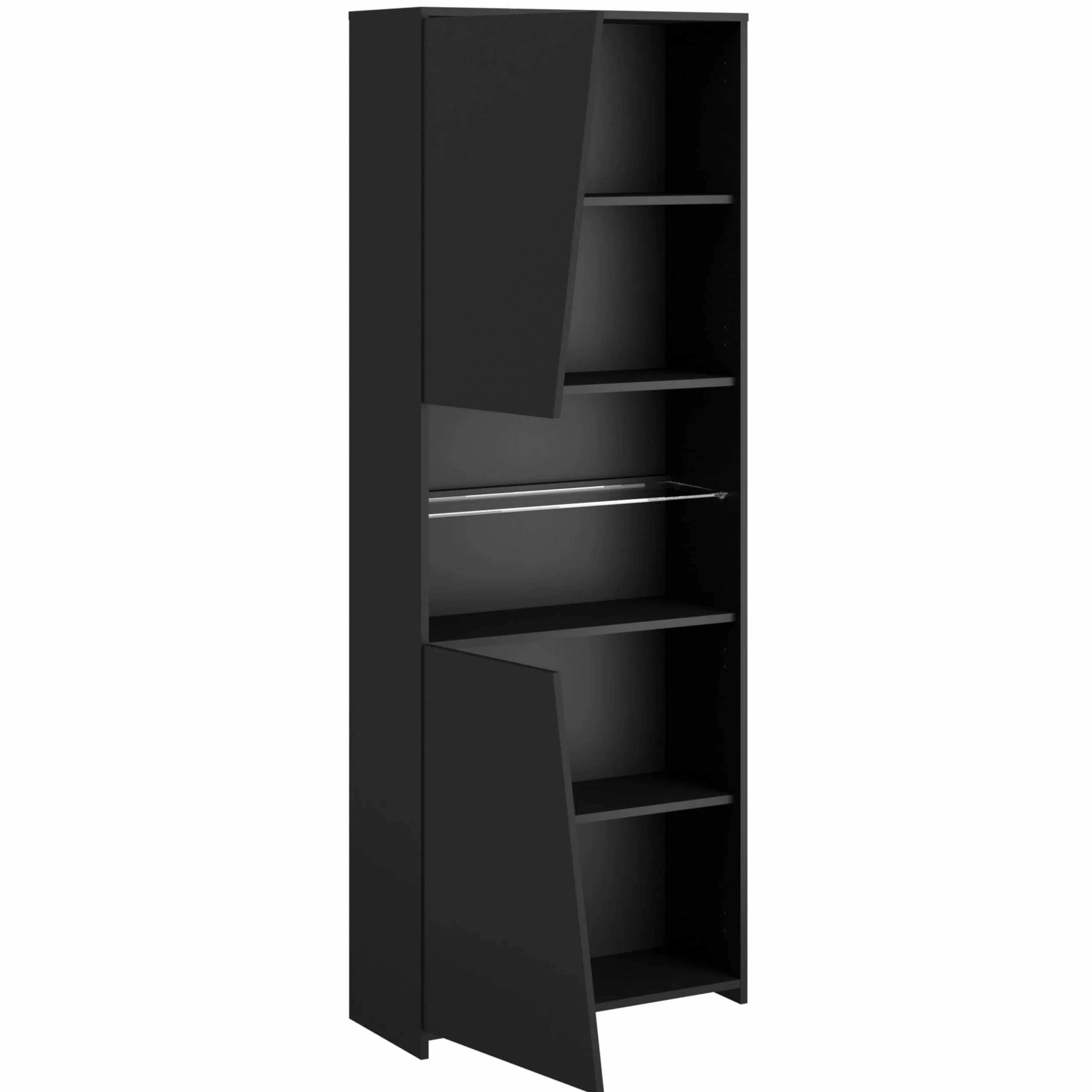Miroytengo Estantería Gaming con LED incluido color negro librería gamer 6 estantes estilo moderno mueble 180x67x28 cm