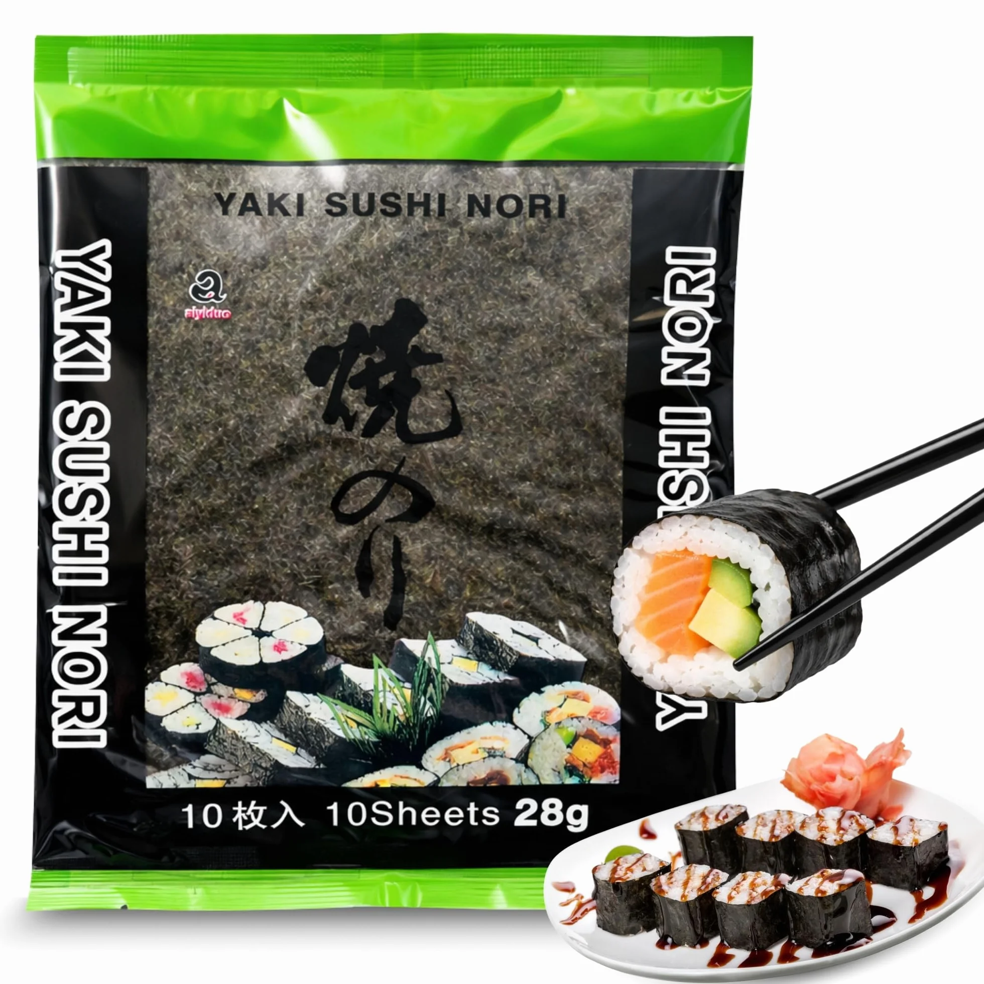 Alga Nori Yakinori Gold 10 hojas 25 g para sushi temaki onigiri