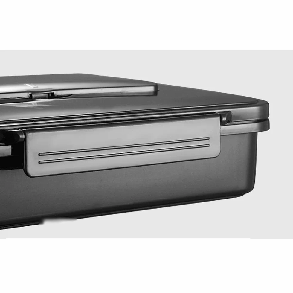 Fiambreras Bento con compartimentos, asa portátil, de acero inoxidable(Blacka Five)