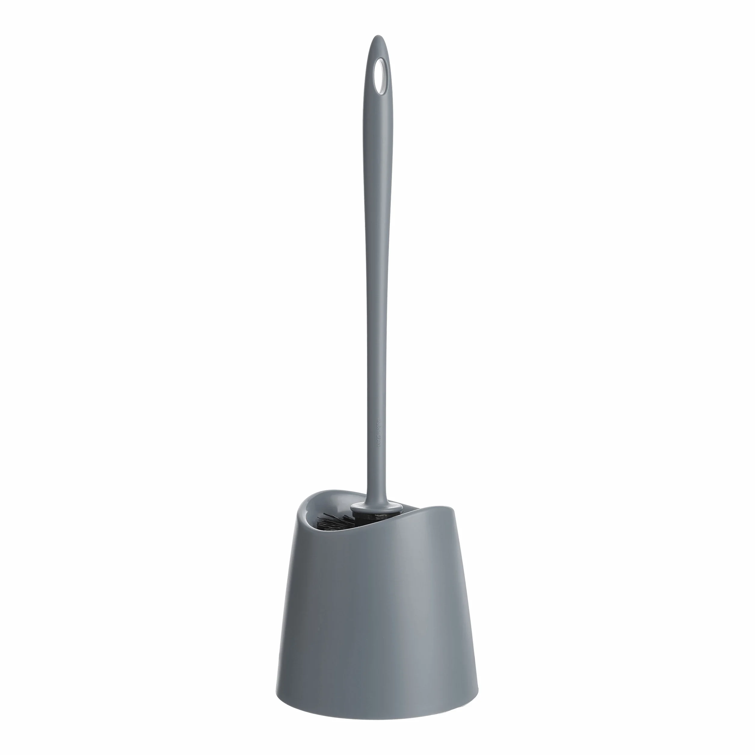 TATAY Escobilla WC | Materiales Resistentes | Diseño Moderno | Cepillo Fijo y Duradero para Buena Higiene Escobillas de Baño | Fabricada en España | 12 x 12 x 38 cm - Gris