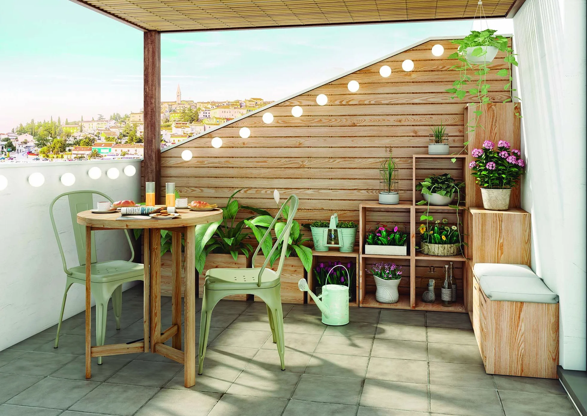 Astigarraga Kit Line Estantería Modular 4 Cubos Dinamic, Madera Maciza Pino 140x36,2x33 cm