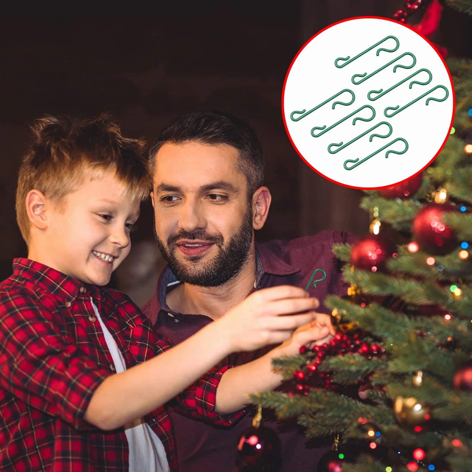 Annhao 230 Piezas Ganchos de Árbol de Navidad, Mini Colgador Decoración Forma S