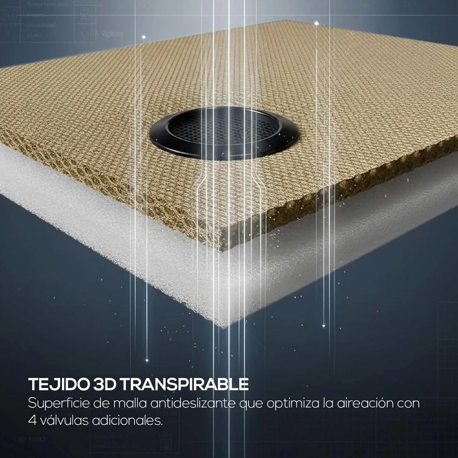 mattfy - Base Tapizada 3D 90 x 190 Beige Extra Resistente con Gran Estabilidad y Barras de Refuerzo, Incluye 6 Patas metálicas roscadas de 25cm