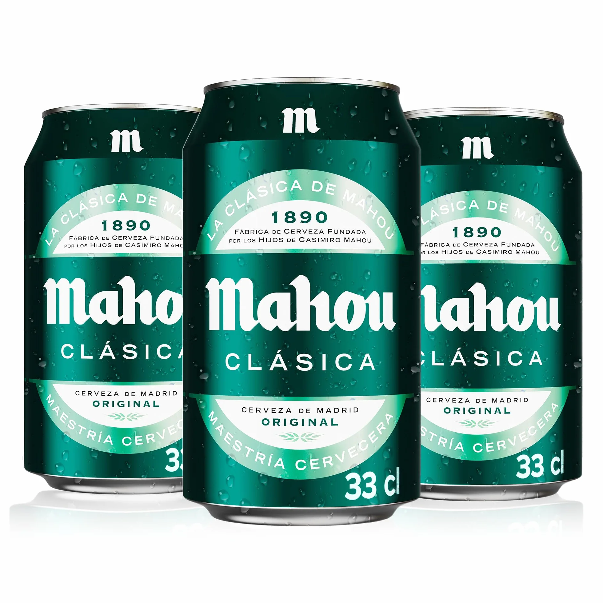 Mahou Clásica Cerveza Dorada Lager Pack 24 Latas x 33cl 4.8% Vol. Alcohol
