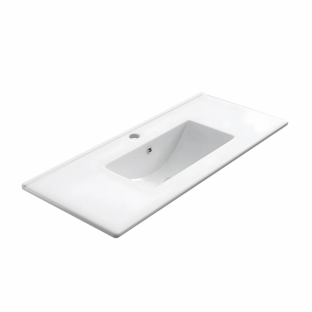Encimera de Porcelana Blanca Brillante – Diseño Minimalista y Elegante, Esmalte, Antibacteriana, Fácil de Limpiar, Resistente y Duradera – Varias Medidas (46 x 81 Cm)