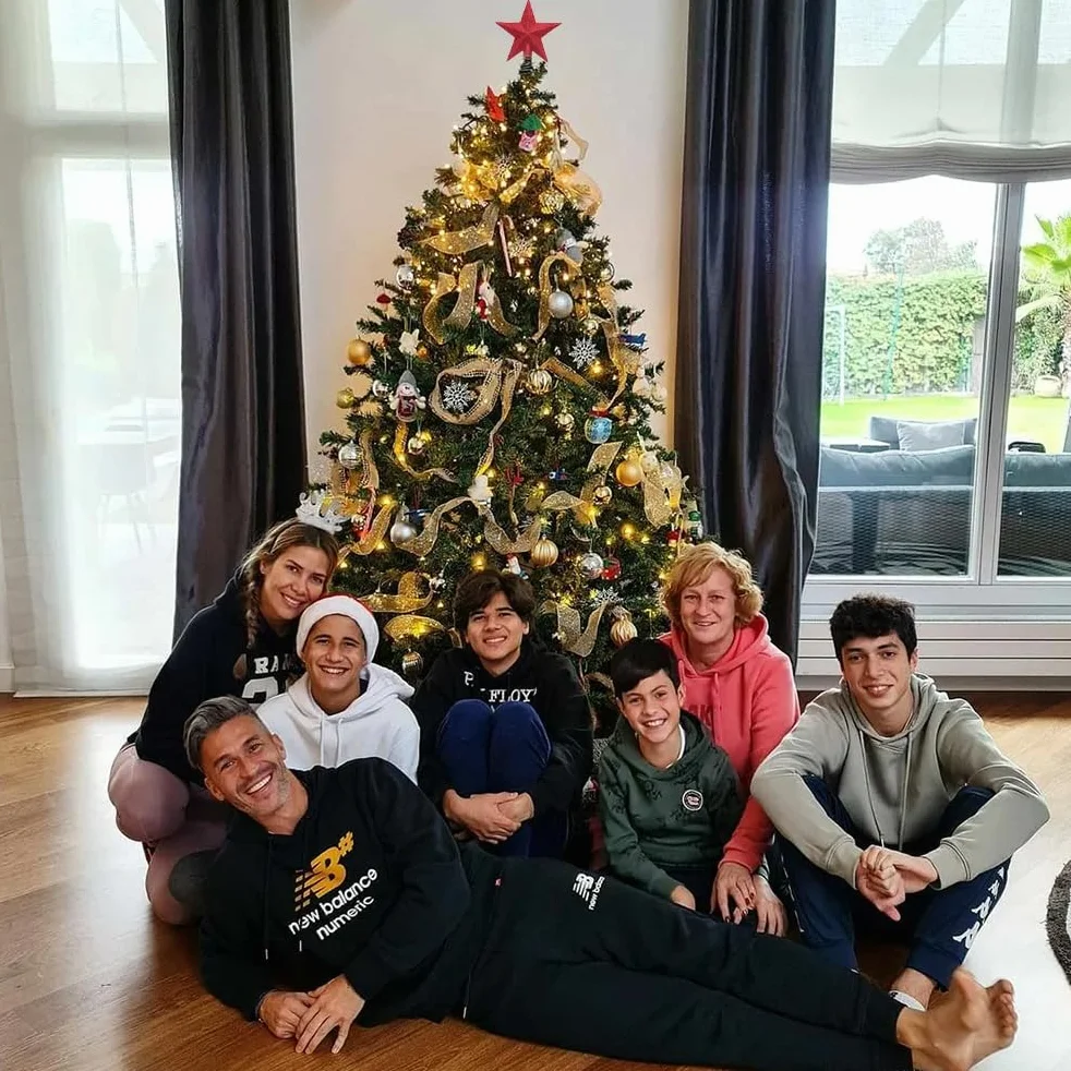 Sombrero para el Árbol de Navidad con Estrellas Brillantes - Rojo
