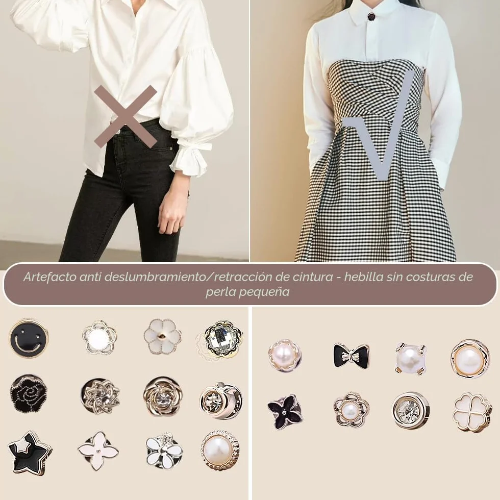 Botones de Broche de Camisa, 20 Piezas Mujer Camisa Broche Botones, Botones de Camisa Invisibles, Pines de Botón sin Coser, para Camisa, Ropa, Decoración de Sombreros