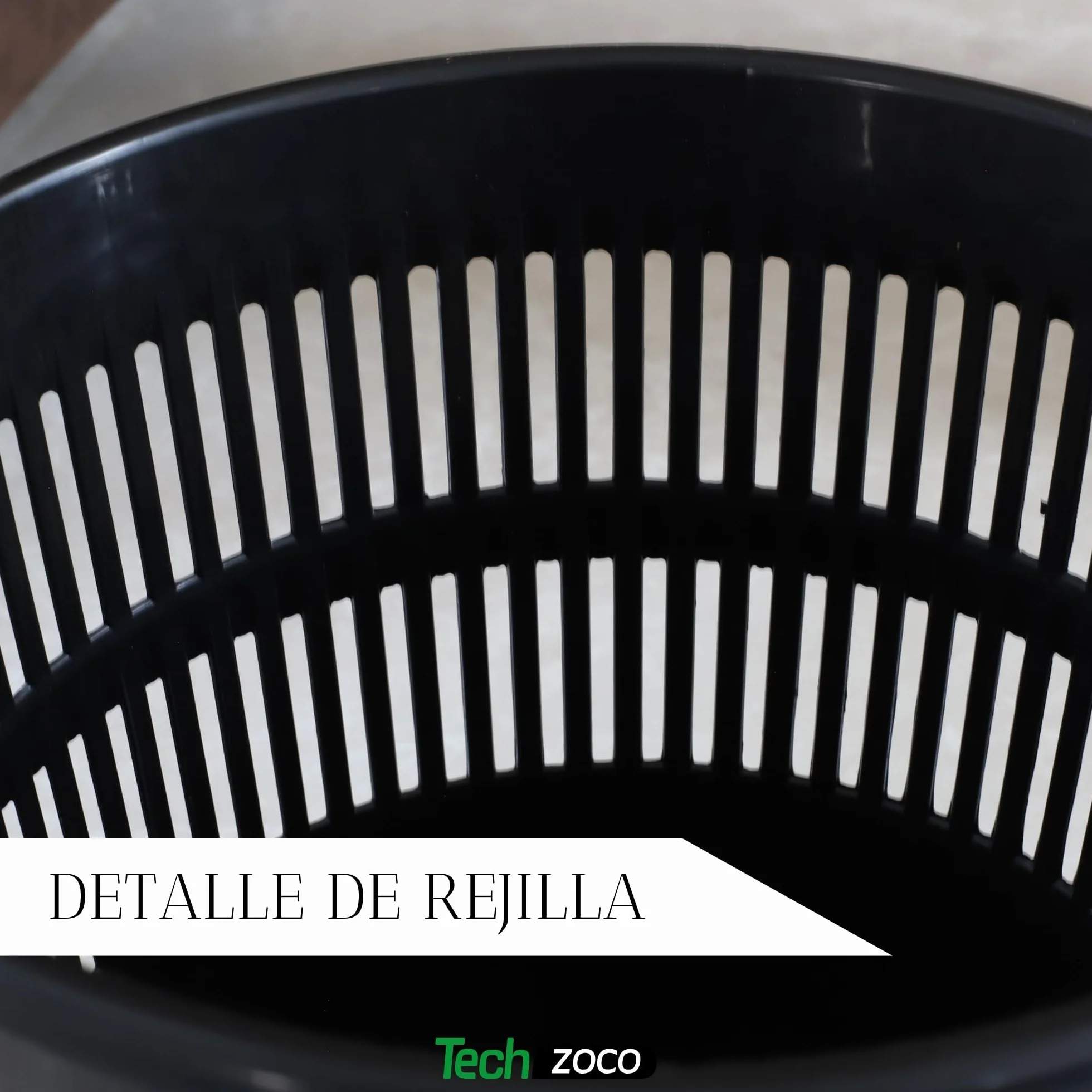 Papelera de Plástico 16L 28cm Negro - Cubo de Basura Redondo para Oficina