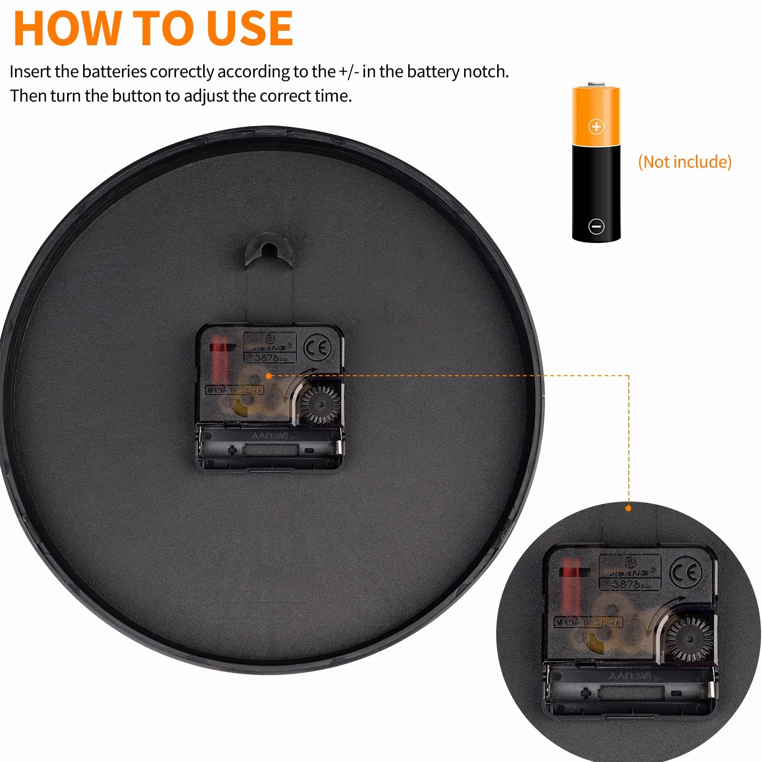 CIMOYBAI Reloj de pared negro moderno de 20 cm, silencioso, sin ruido de tictac, adecuado para oficina, salón, cocina, escuela, habitación infantil