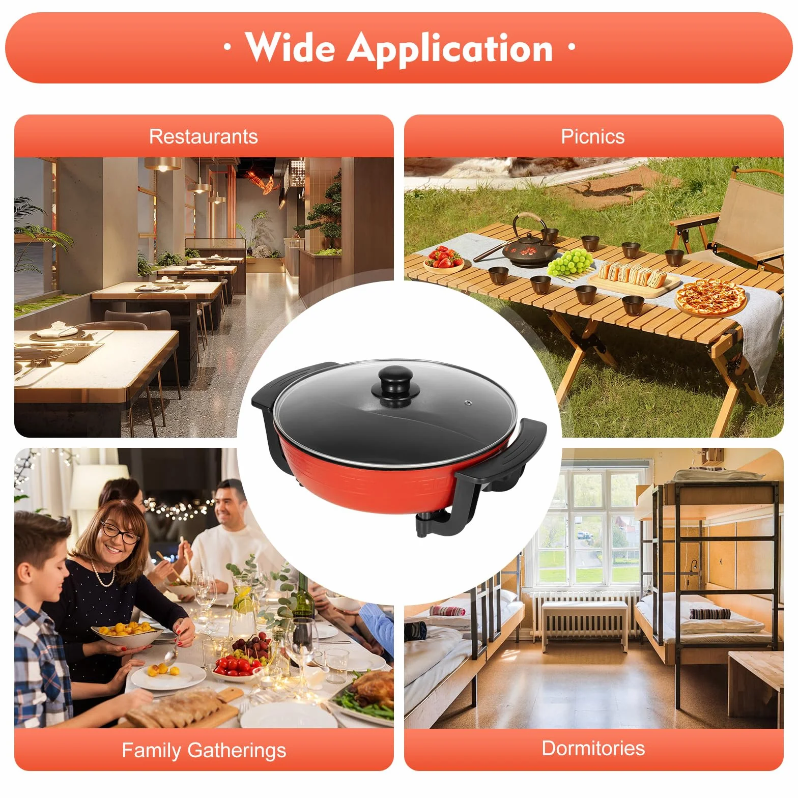 Olla China Shabu 6L Yuan Yang 30x8 cm 220V Twin Hot Pot