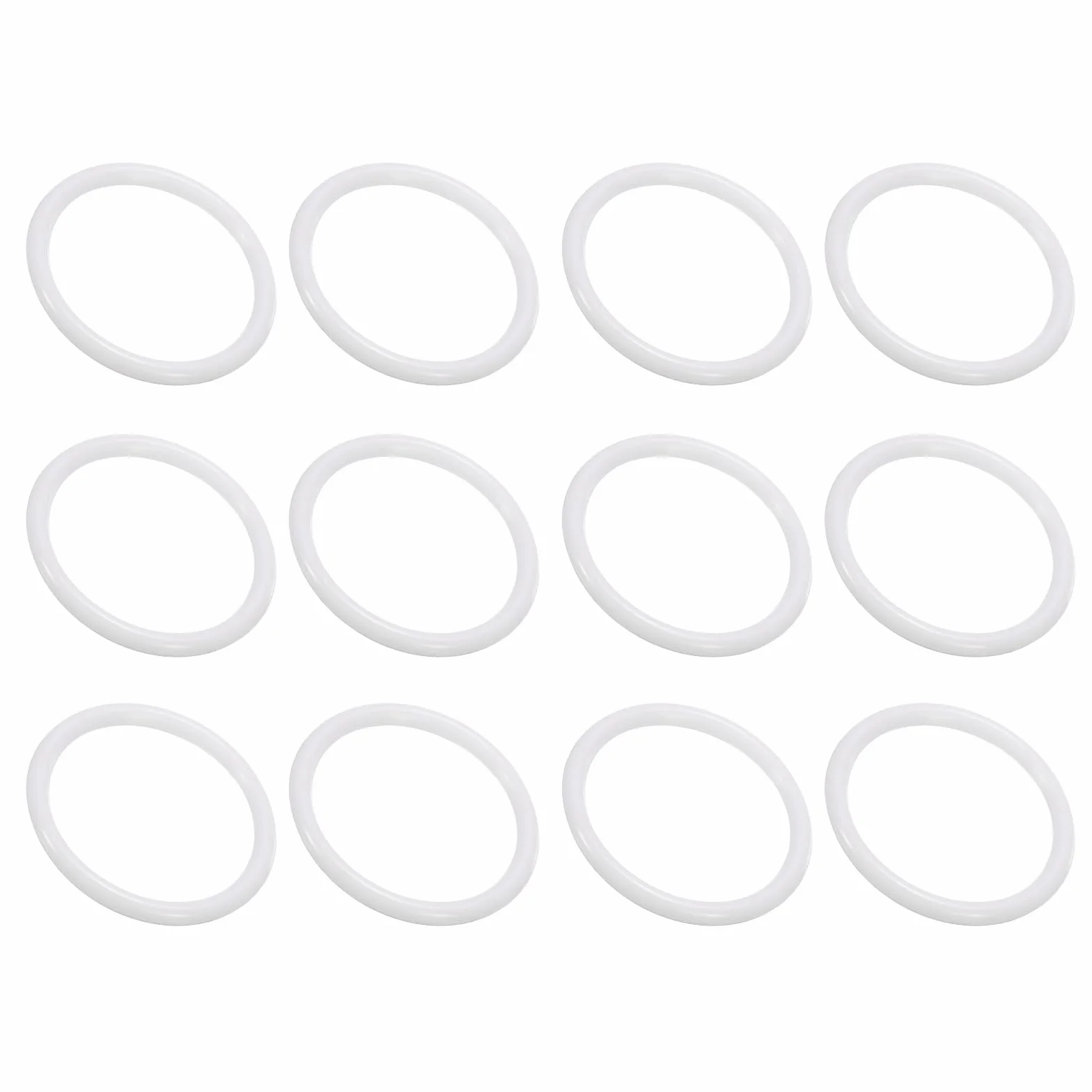 PATIKIL Anillos de Plástico de 1.97", 12 Unidades de Anillos de Plástico PP para Atrapasueños, Macramé, Tiaras Florales y Decoración de Pared, Color Blanco