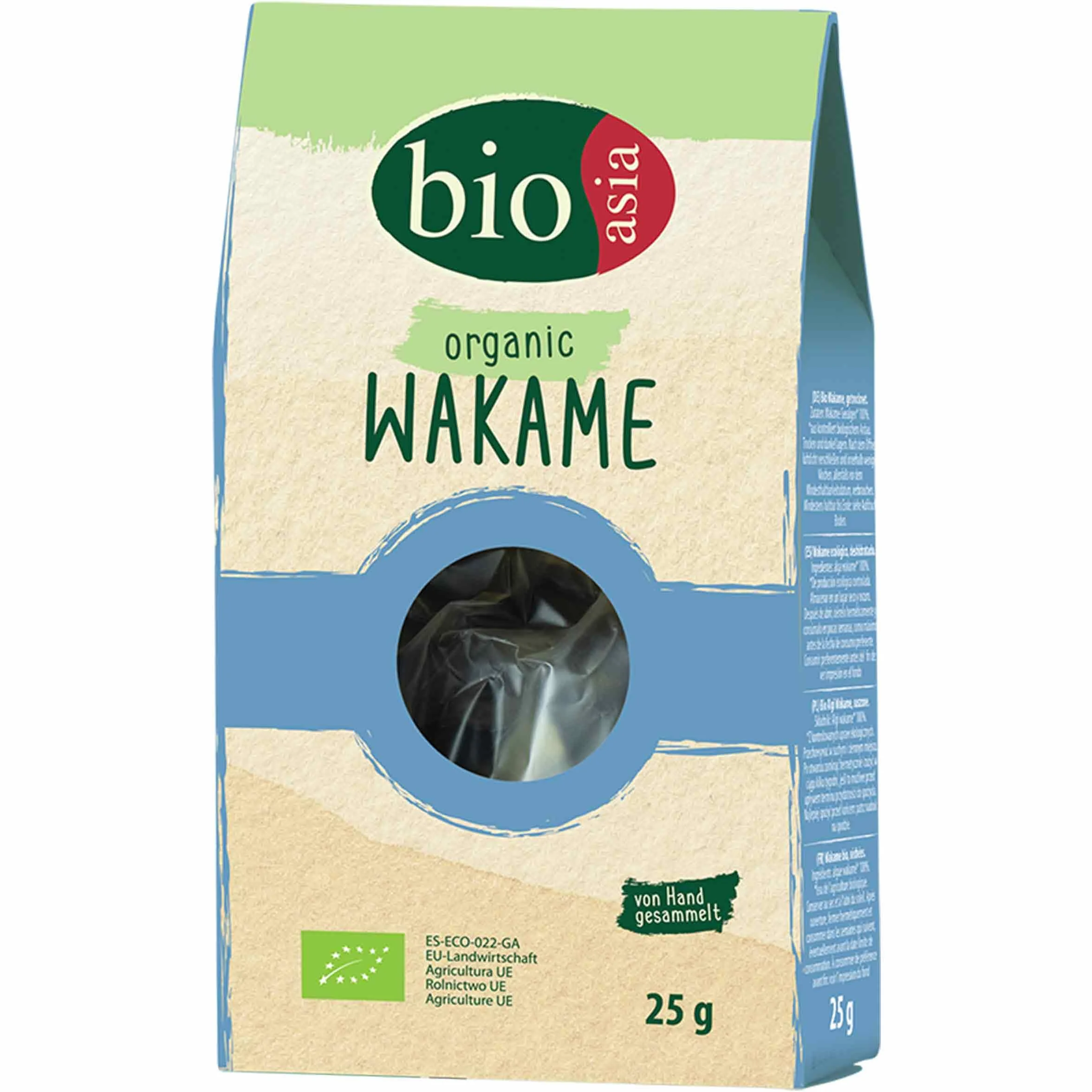 BIOASIA Algas Wakame ecológicas 25 g veganas sin gluten