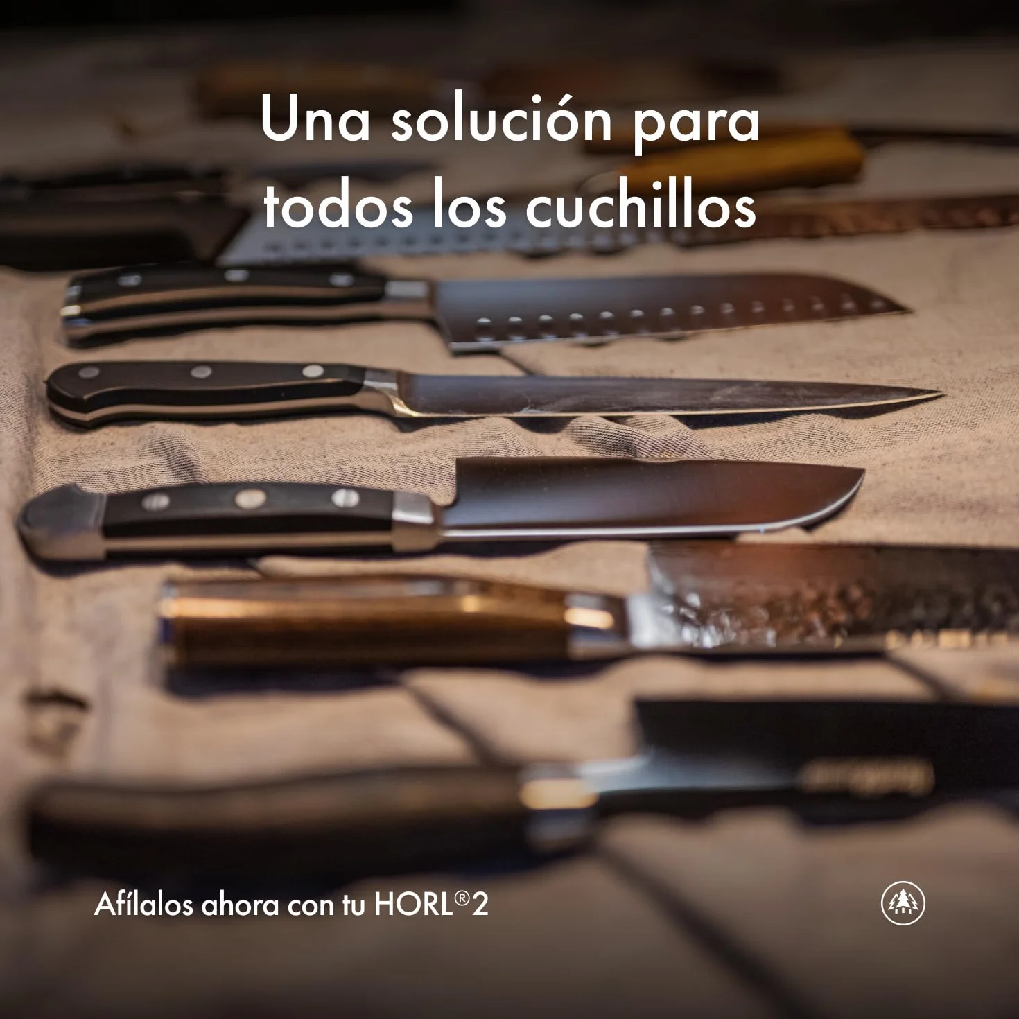 Rodillo afilador HORL2 roble - Afilador para cuchillos de cocina y para un filo extremo - rodillo afilador para cuchillos con soporte magnético con ángulos de 15 y 20 grados