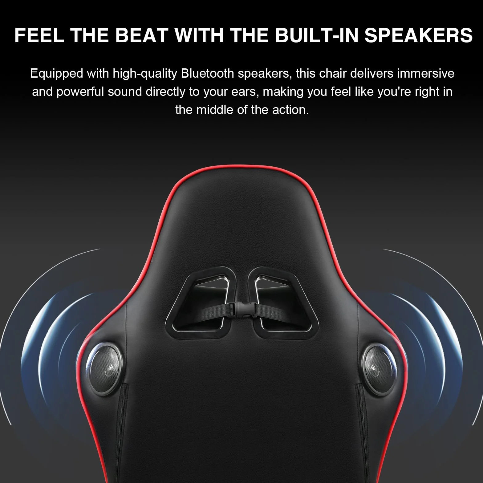 GTPLAYER Silla Gaming con Altavoz Bluetooth Reposapies Escritorio Oficina Gamer Ergonomica con Cojín Reposabrazos 3D Ajustables Respaldo Reclinable Multifuncional Rojo