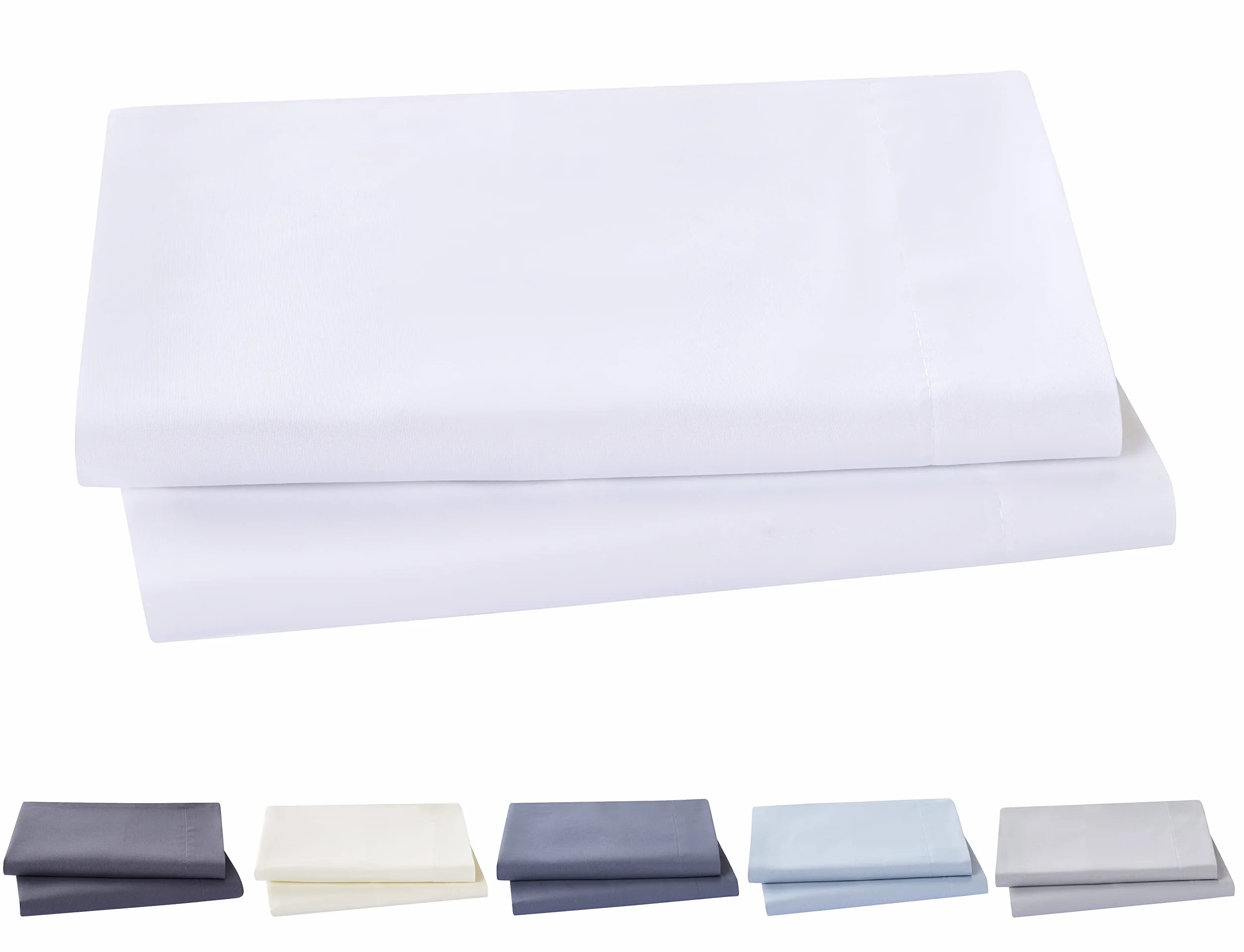Todocama Fundas de Almohada Microfibra Extra Suave Hipoalergénicas 70x40 cm Blanco Juego de 2