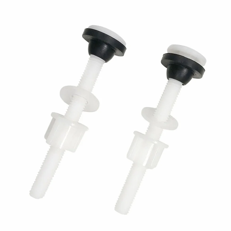 Kit de conexión de tanque de inodoro de dos piezas: pernos y tornillos de cisterna de plástico y goma M10 para una fijación segura del tanque de agua, compatible con el estándar del Reino
