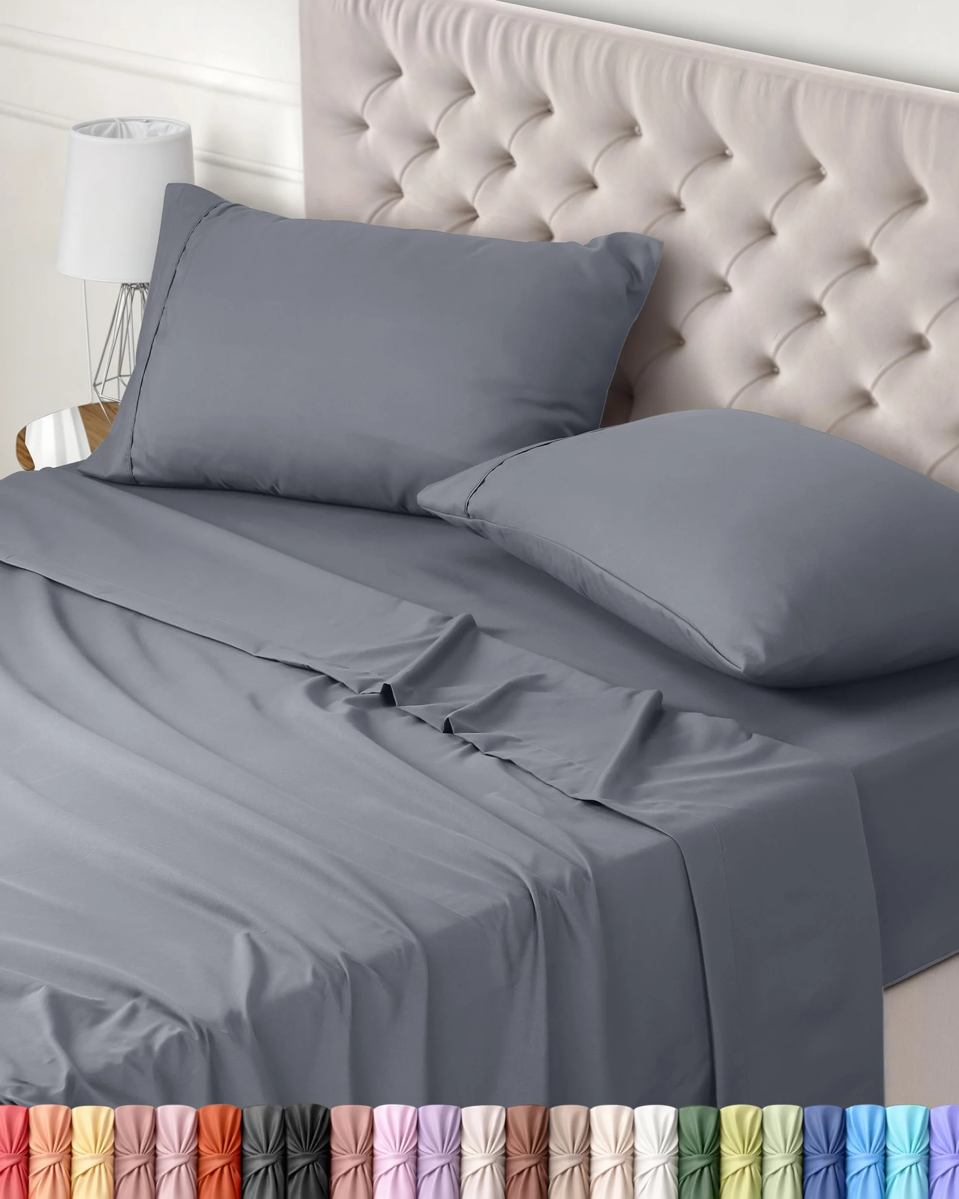 Utopia Bedding Juego de Sábanas 4 Piezas 150x200 Microfibra Cepillada Oeko-Tex - Sábana Bajera, Plana y 2 Fundas de Almohada
