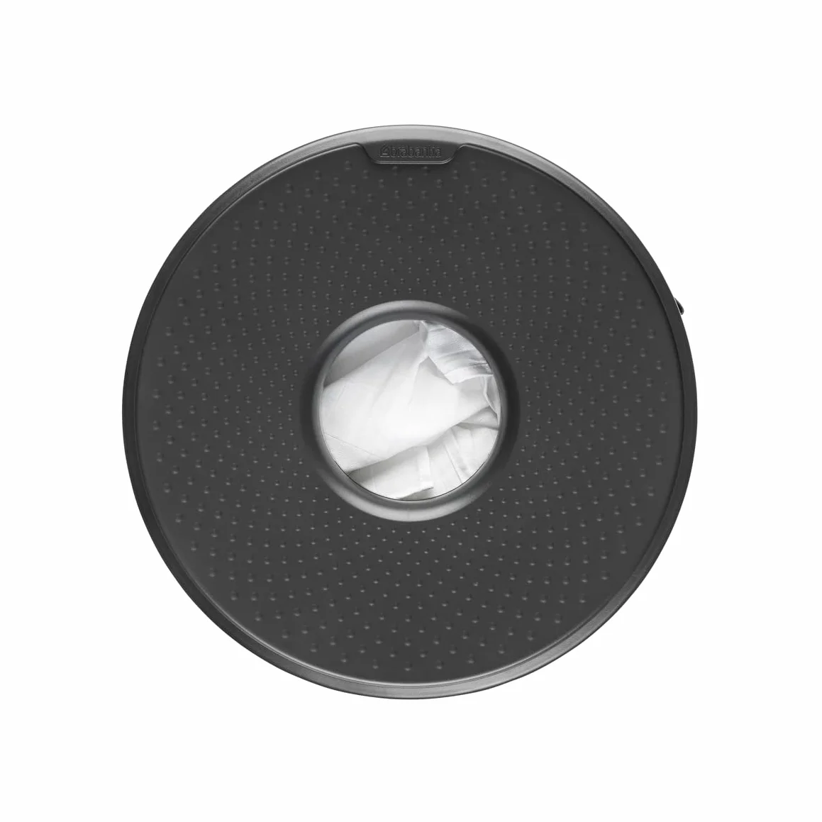 Brabantia - Cubo para la ropa sucia - Tapa de plástico manos libres - Agujeros de ventilación - Bolsa portátil para la ropa sucia en el interior - Apertura rápida - Blanco - 60L