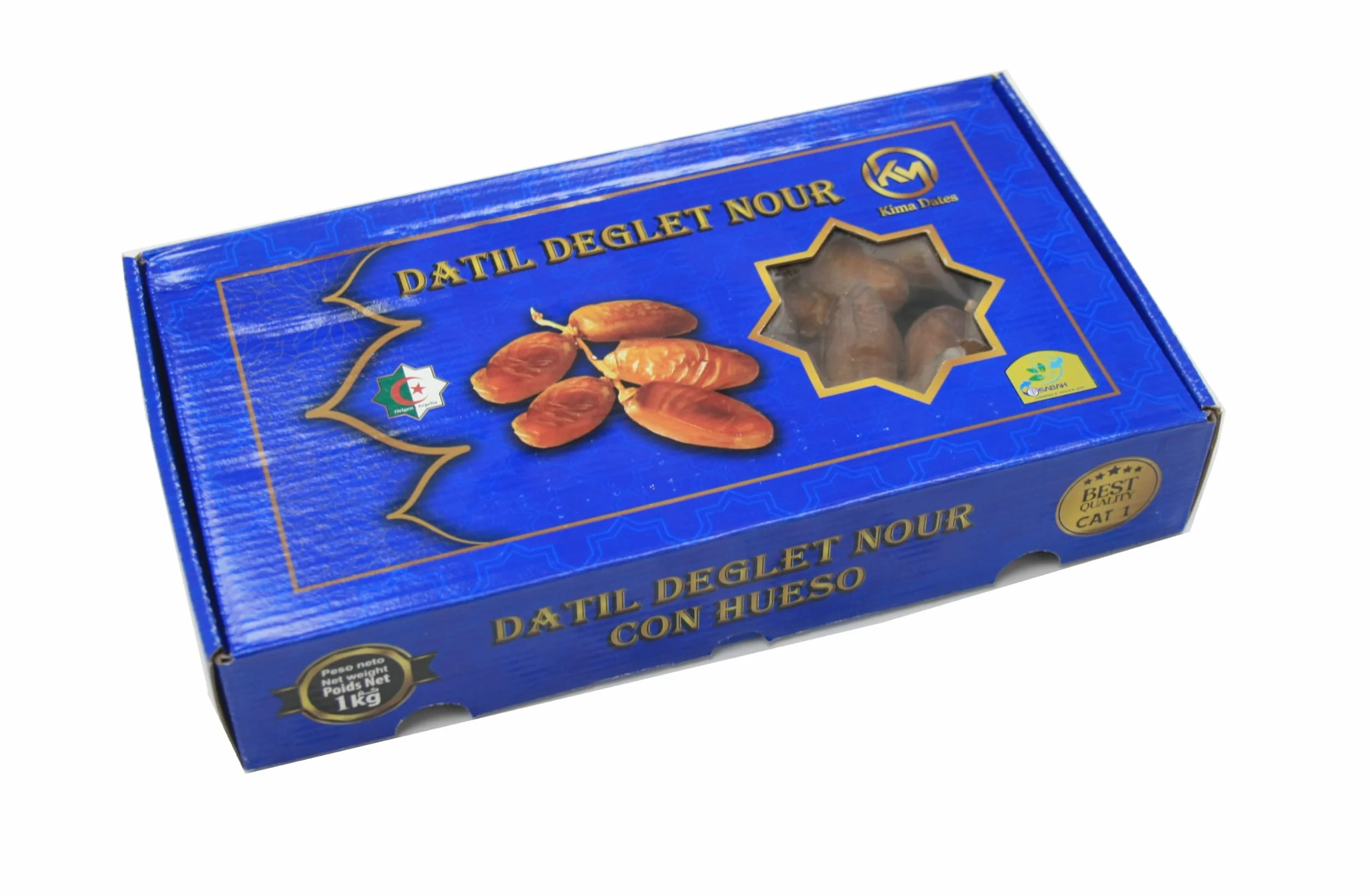 Dátiles Deglet Nour 1Kg en su rama, naturales, con hueso