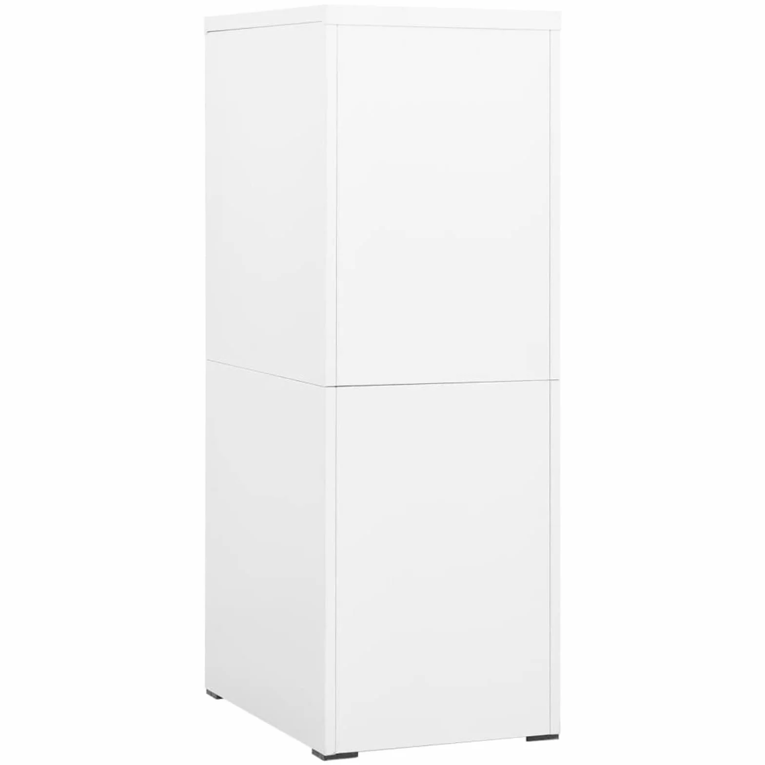 MOONAIRY Armario de Oficina, Mueble Archivador con Cajonera, de Acero Blanco 46x62x133 cm