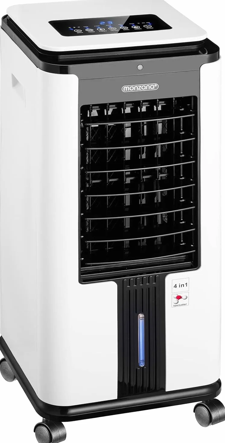 MONZANA® Enfriador de Aire 4en1 Humidificador Climatizador Ionizador Ventilador Temporizador 7L LED