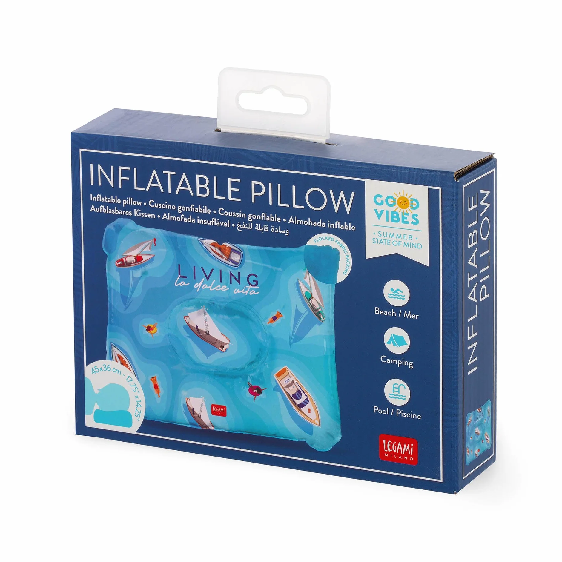 Legami Cojín Hinchable de Playa Ultraligero 40 cm