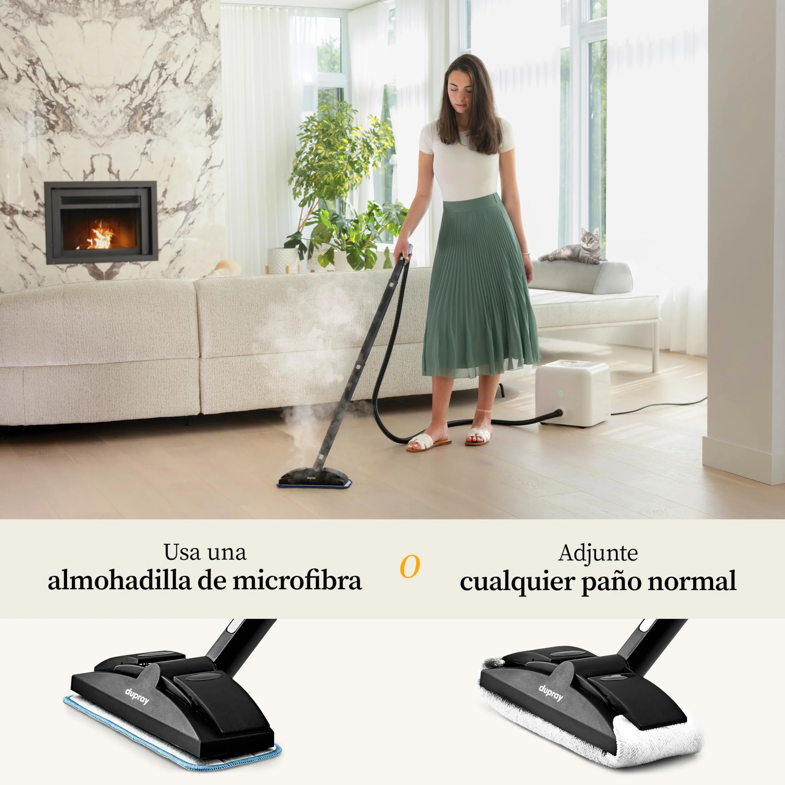Dupray Neat Limpiador a Vapor Multifunción 17 Piezas para Hogar Suelos Baldosas