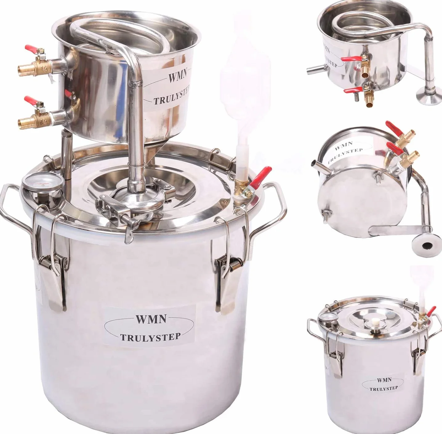 Fayelong Destilador de Agua 30 Litros Alambique Cobre para Licores Alcohol Cerveza Vino