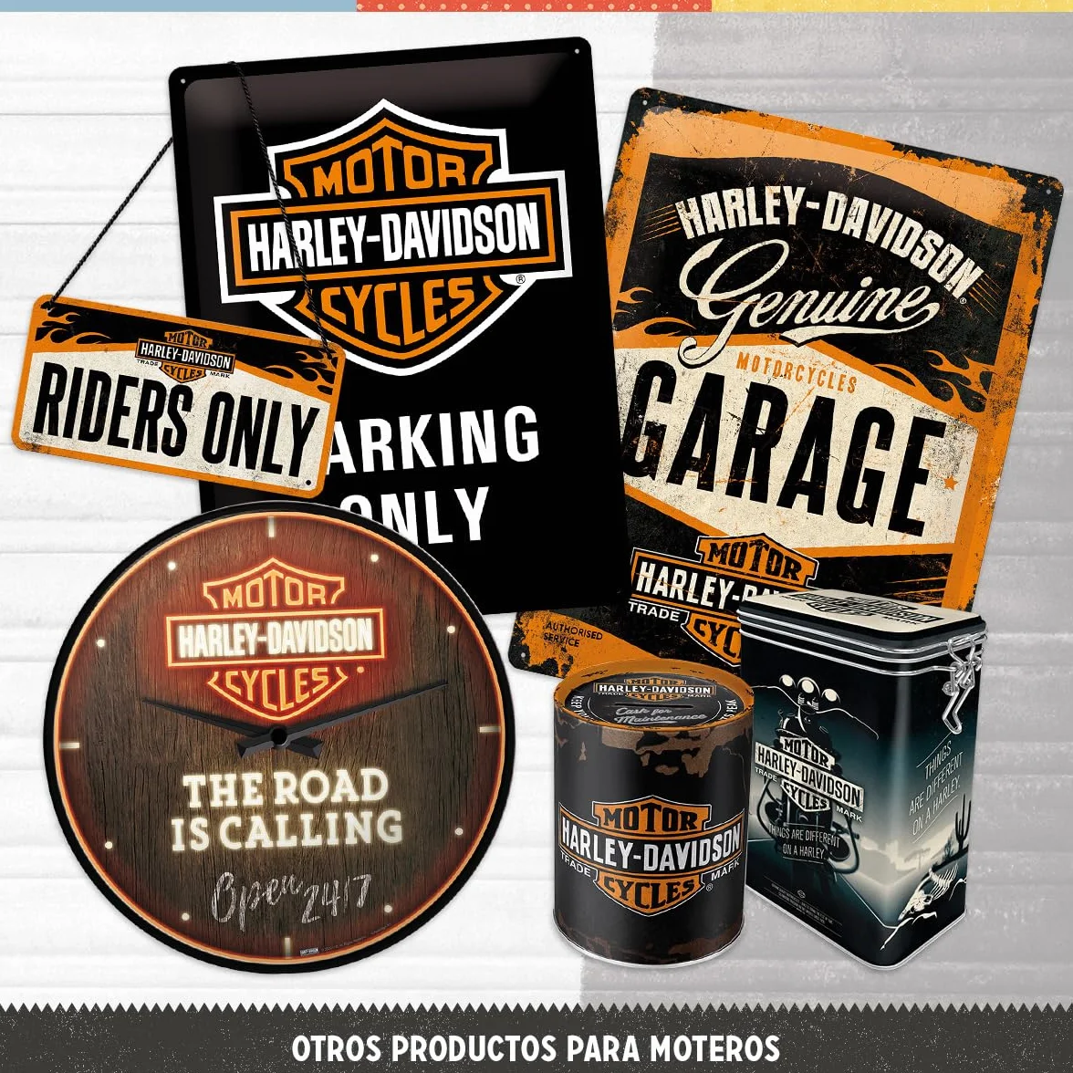 Nostalgic-Art Hucha Retro, 600 ml, Harley-Davidson – Genuine Oil – Idea de Regalo para Moteros, Official License Product (OLP), para Billetes y Monedas, diseño Vintage