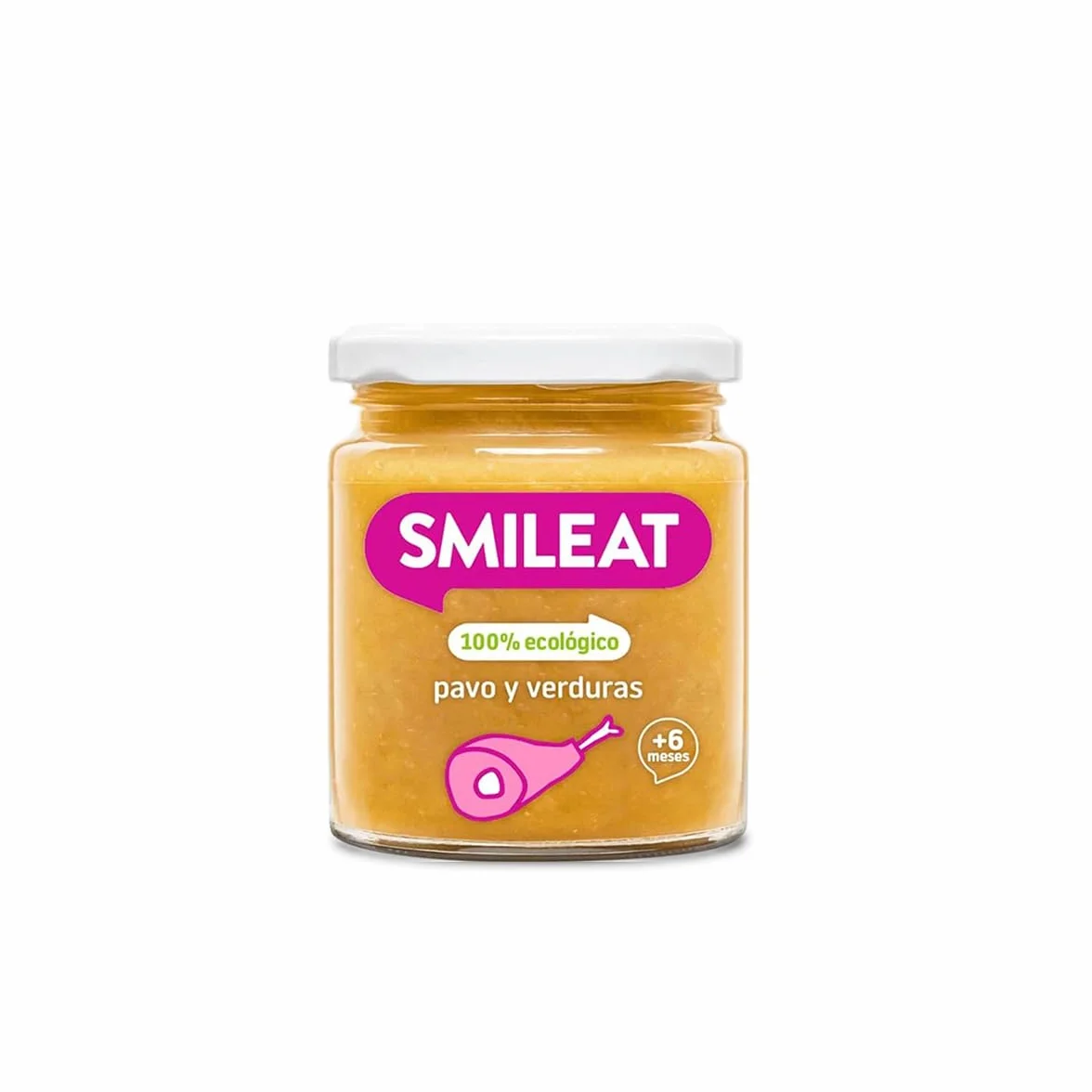Smileat Tarrito infantil Pavo y Verduras 230g +6 Meses Sin Azúcar ni Sal Añadido