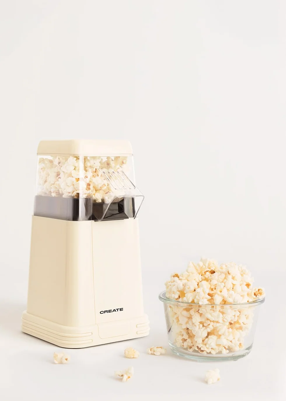Máquina Eléctrica de Palomitas de Maíz 1200W blanco roto mate