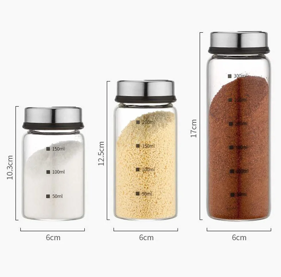 Saleros y pimenteros con orificios de vertido ajustables, 150 ml