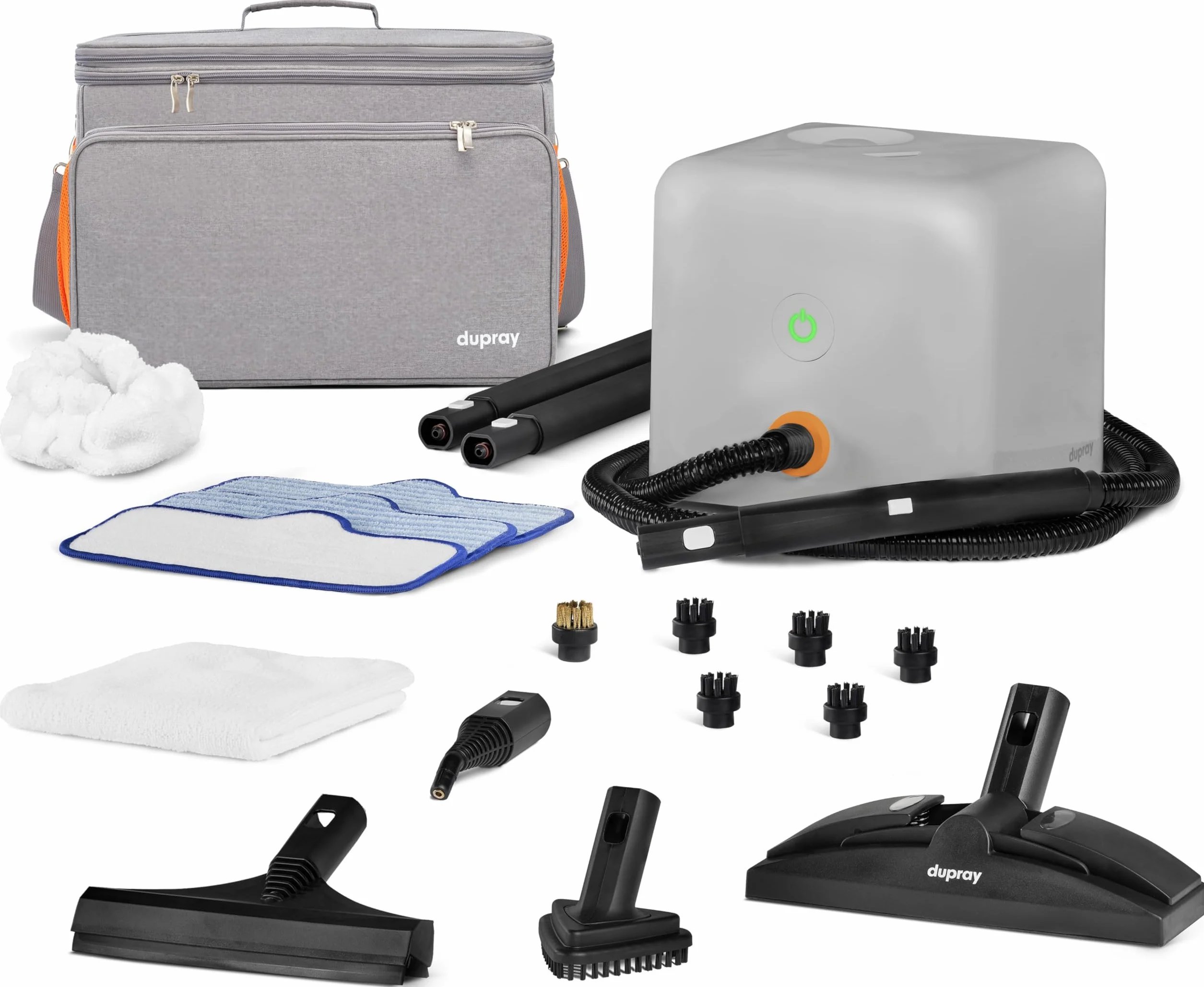 Dupray Neat Plus Limpiador a Vapor – 18 Accesorios, Vapor Potente sin Químicos, Limpieza Profunda para Suelos, Sofás, Cocina, Baño y Coche