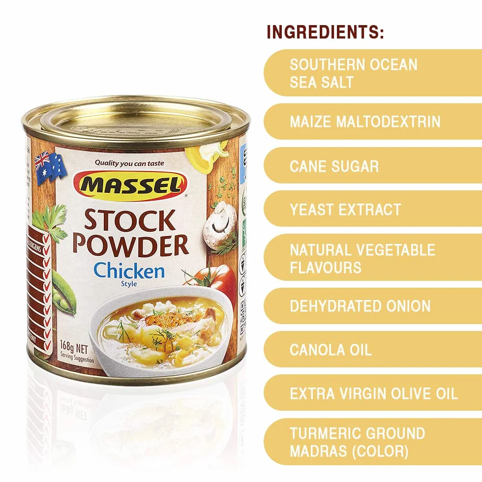 Massel Caldo de Pollo en Polvo Sin MSG Sin Gluten 168 g