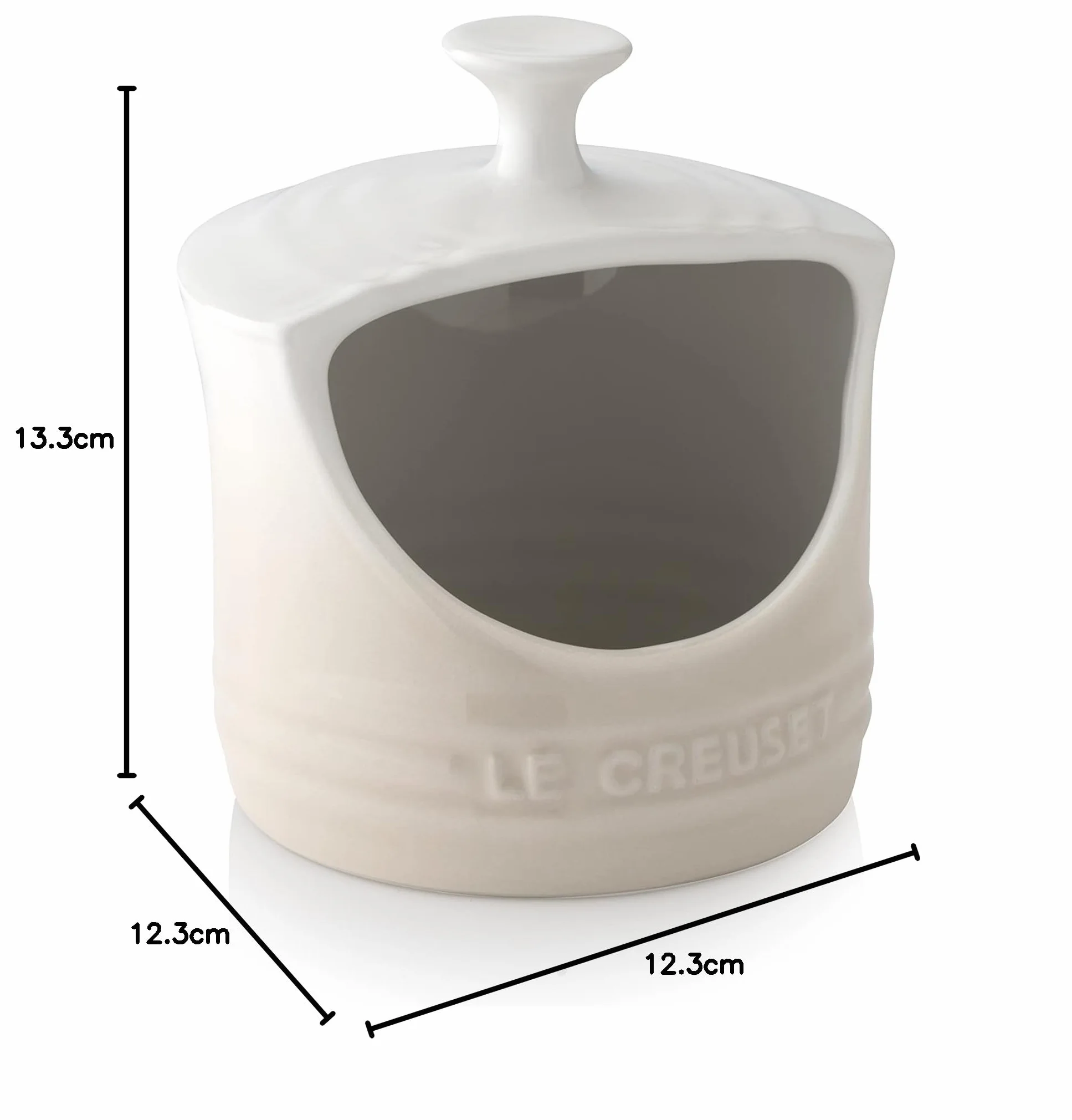 LE CREUSET Salero de cerámica de gres, Beige Merengue