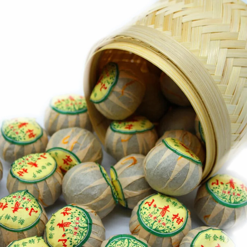 Té maduro Pu-Erh de mandarina verde pequeño dorado real 250g