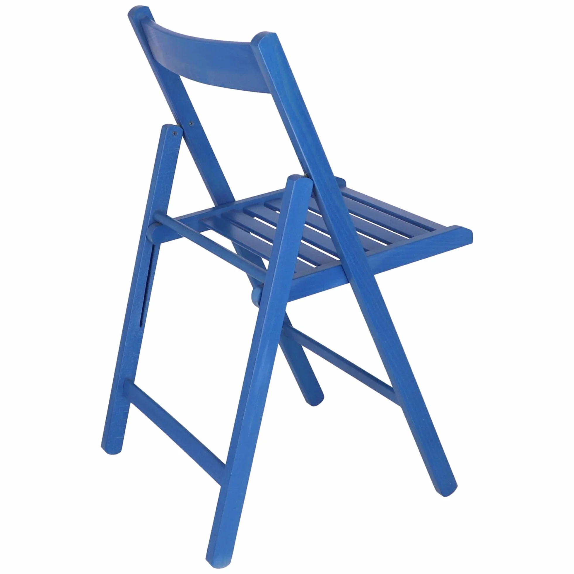 Aranaz | Silla Plegable | Diseño Moderno | Sillas Plegables y Ligeras para Exterior, Jardín o Terraza | Sillón con Reposabrazos y Respaldo | Asiento de Playa | Madera de Haya | Azul | 43 x 47 x 79 cm