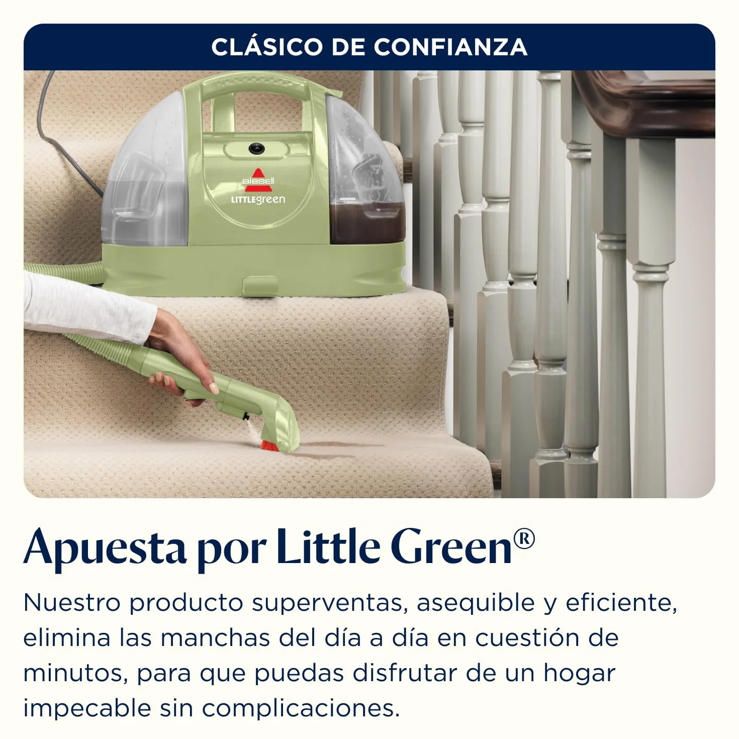 BISSELL Little Green 4098N Aspiradora de Agua Tapicería 340W Lava Manchas Alfombras Auto