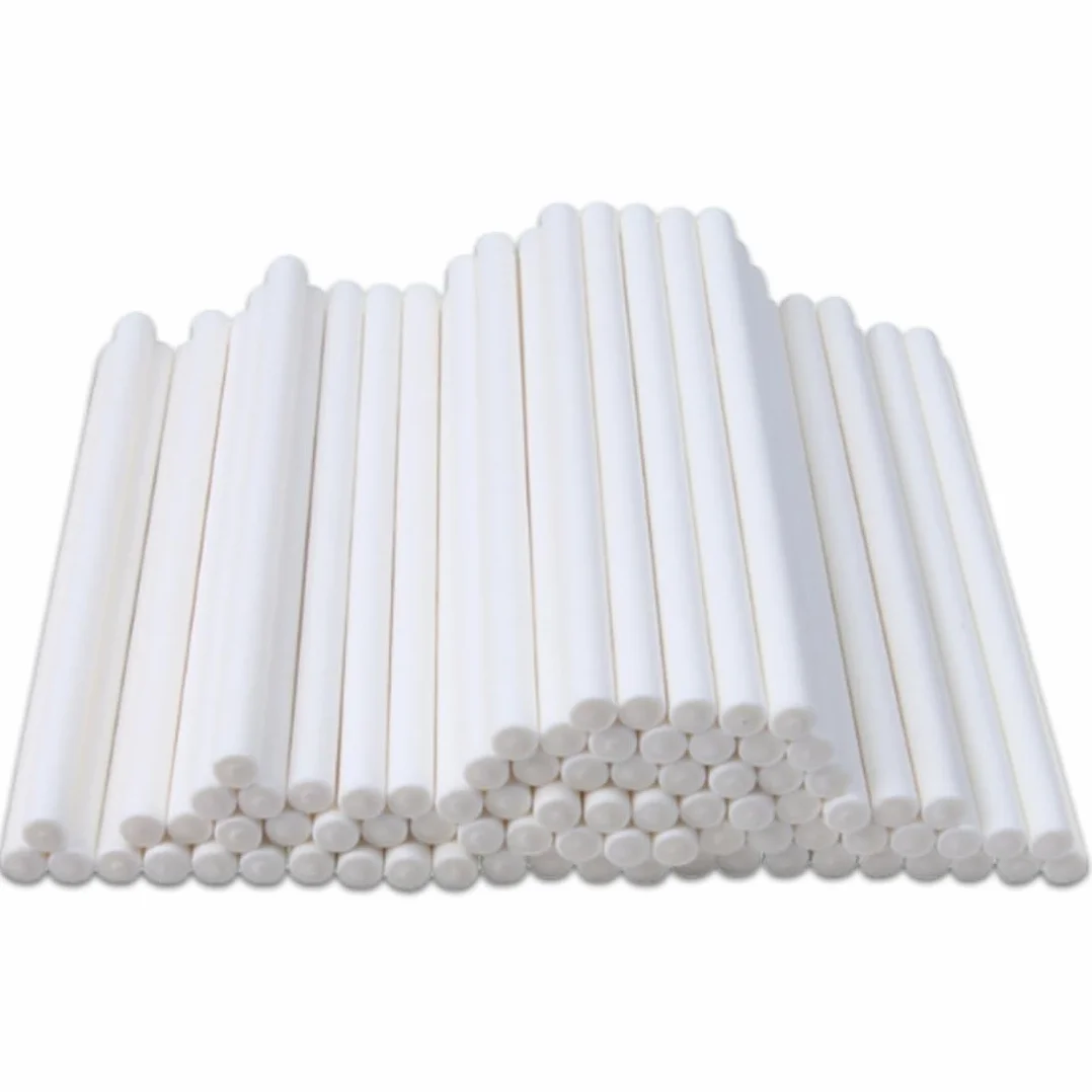300 Piezas Palitos para Piruletas y Cake Pops 100×3mm Blancos, Palillos de Plástico Alimentario para Repostería, Decoración de Tartas y Dulces