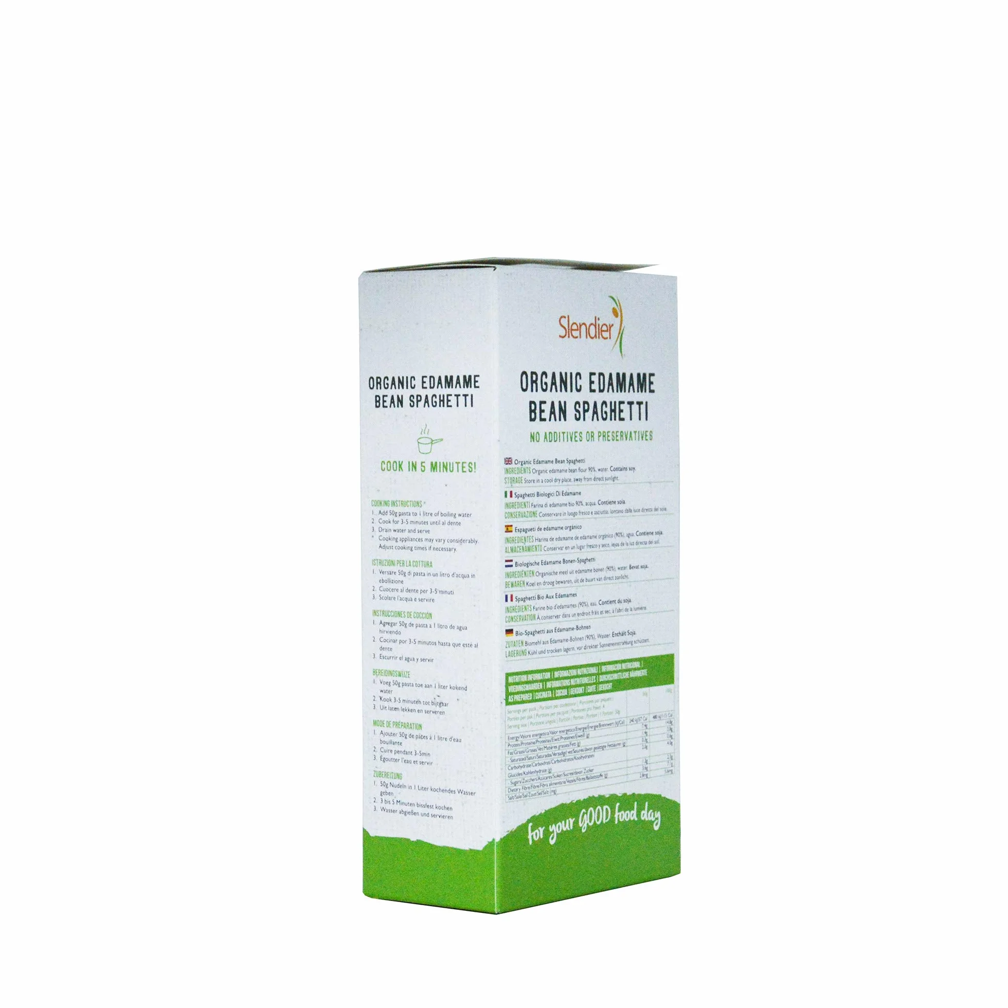 Slendier Espagueti de edamame orgánico 200g