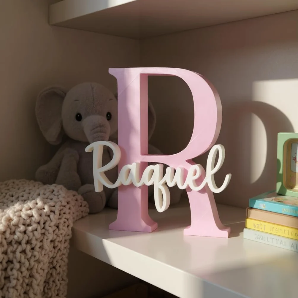 Letra con nombre personalizada decorativa mesas dulces comuniones decoración habitación letrero identificación