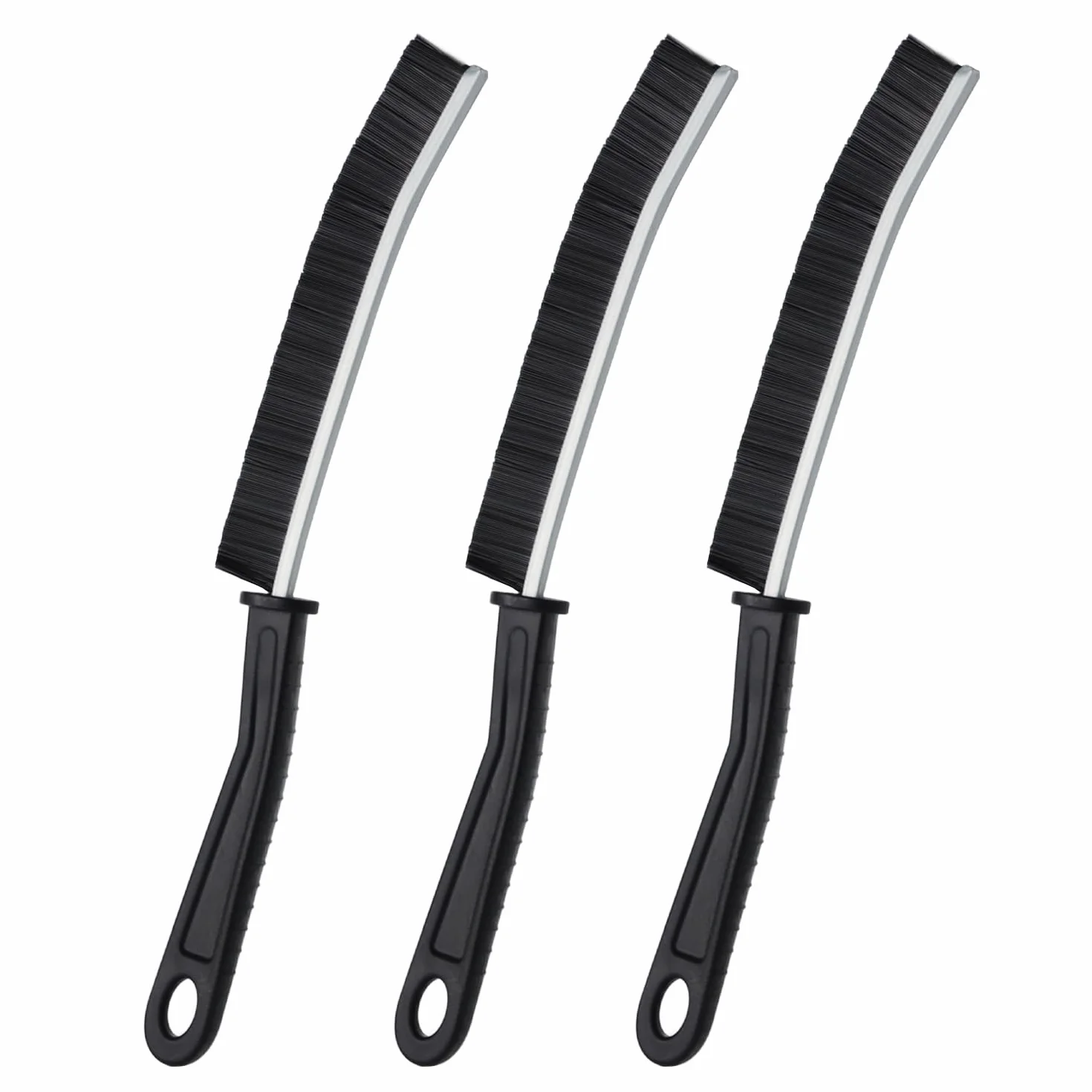 SUOXU Cepillo de Limpieza de Grietas, 3 Piezas para baño, Inodoro, Cocina, Ranura de Puerta de Ventana y Cepillo Limpiador Profundo de Grietas, Herramienta Multifuncional de Limpieza de Huecos