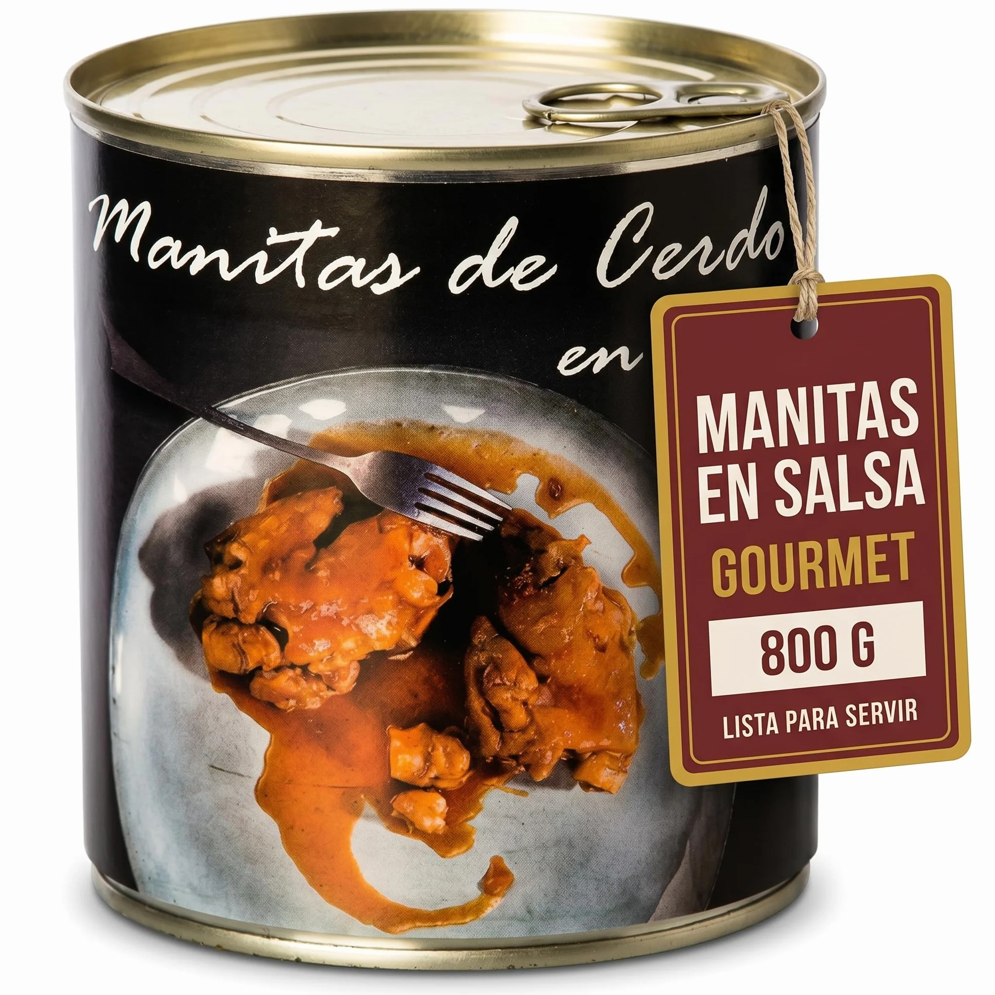 POLGRI Manitas de Cerdo en Salsa 800g Guisadas Receta Tradicional La Mancha Colageno Natural