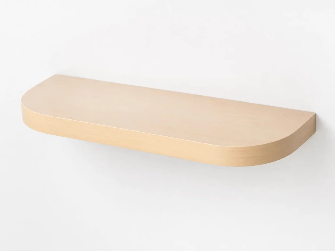 HERSIG - Estante Curvo Flotante de Pared Arce Balda para Baño o Dormitorio Fijación Oculta y Resistente de hasta 10 kg - 80x23,5 cm