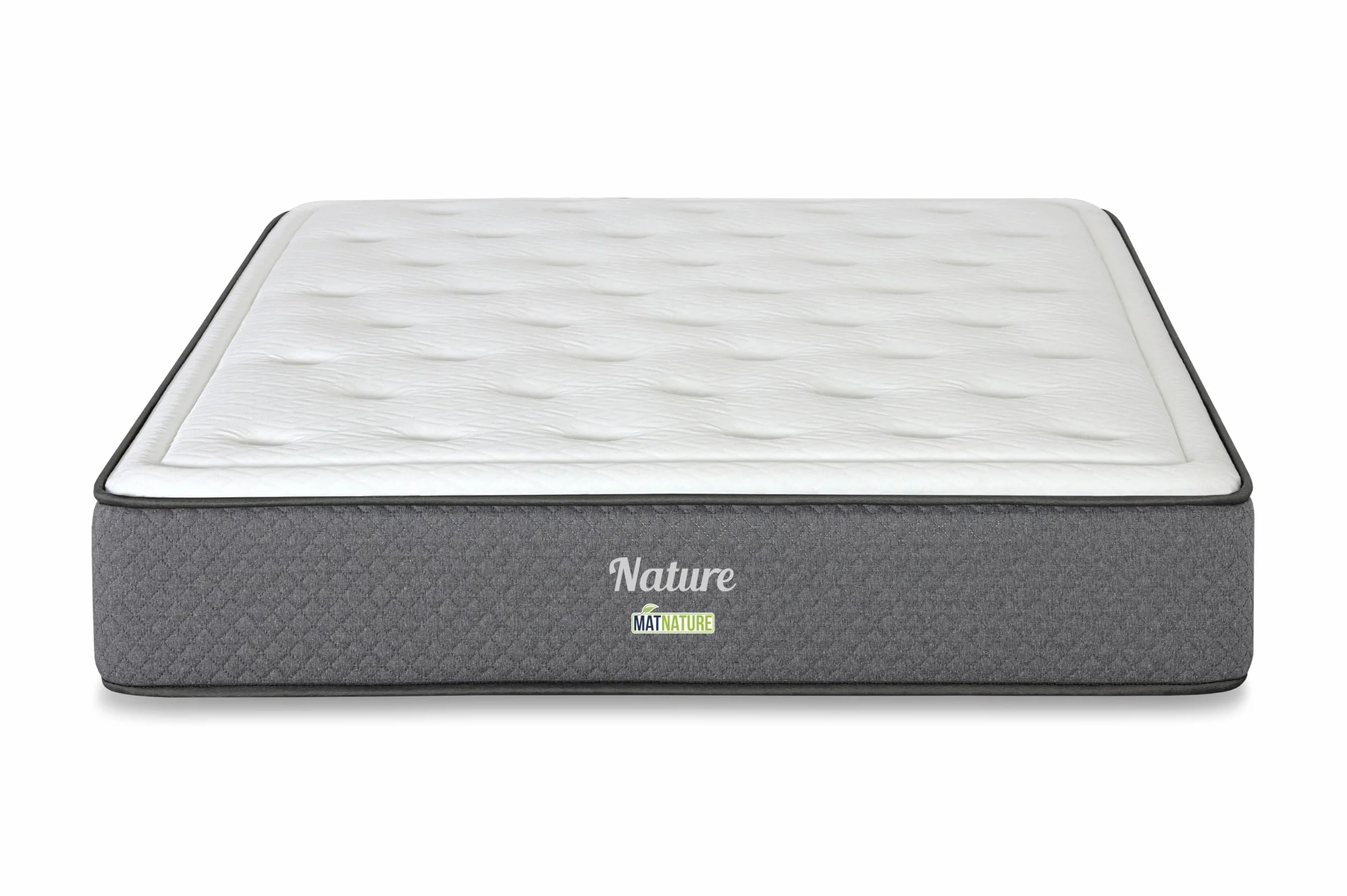 Matnature | Pack Cama Individual con Base Tapizada + Colchón Viscoelástico Nature |Firmeza Superior y Alta Adaptabilidad | Fabricación Sostenible España (Beige, 135x190)
