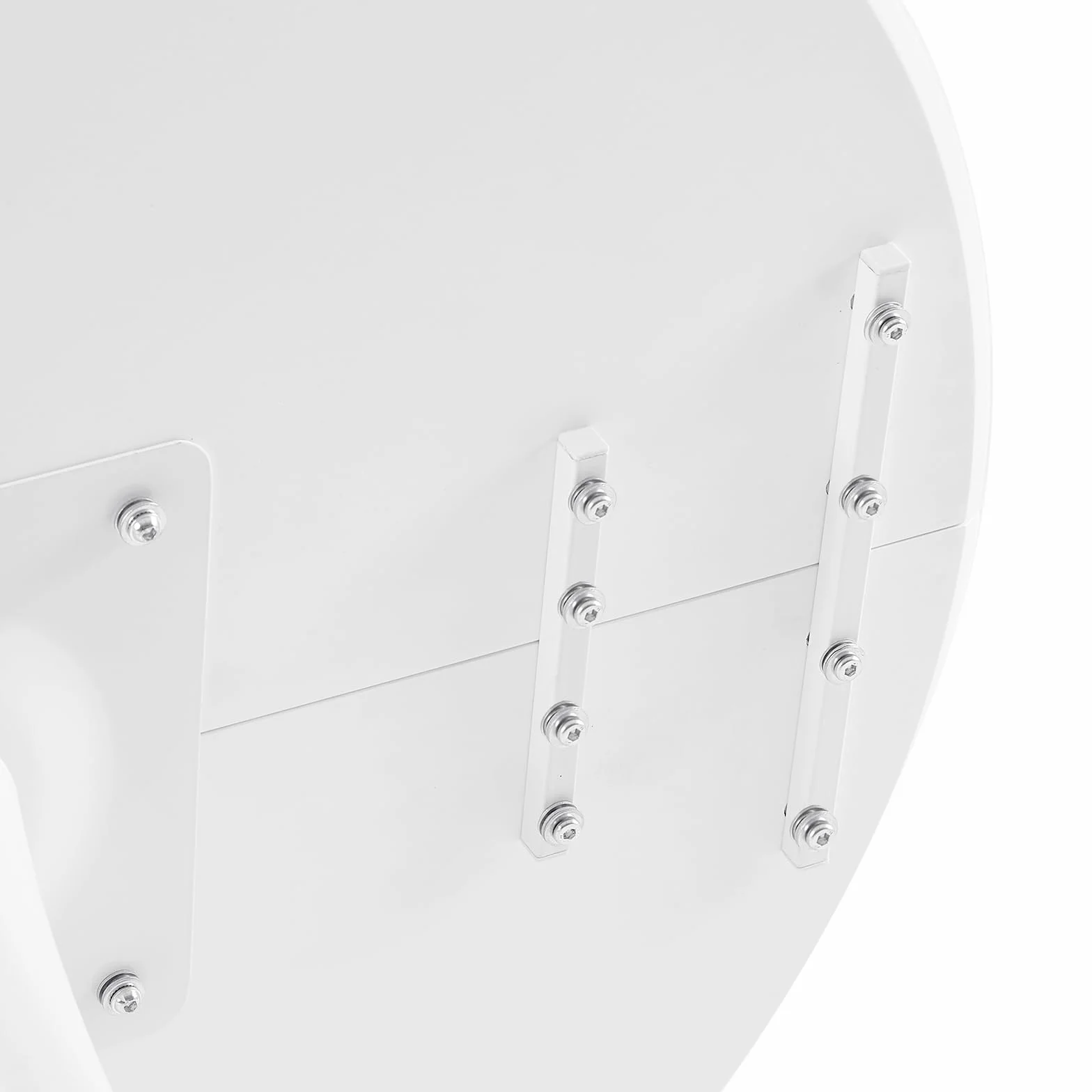buybyroom Mesa de Comedor Redonda Moderna, Mesa de Bar, Escritorio, Adecuada para Cocina, Comedor, Sala de Estar y Oficina, para 2-4 Personas, diámetro 100 cm, Color Blanco