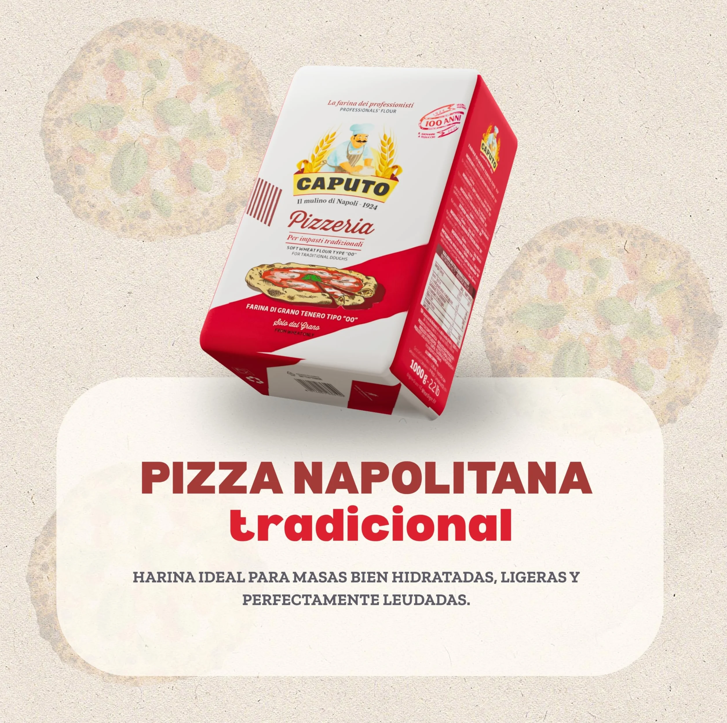 Caputo Pizzeria Harina Italiana Para Pizza Napolitana 1 Kg