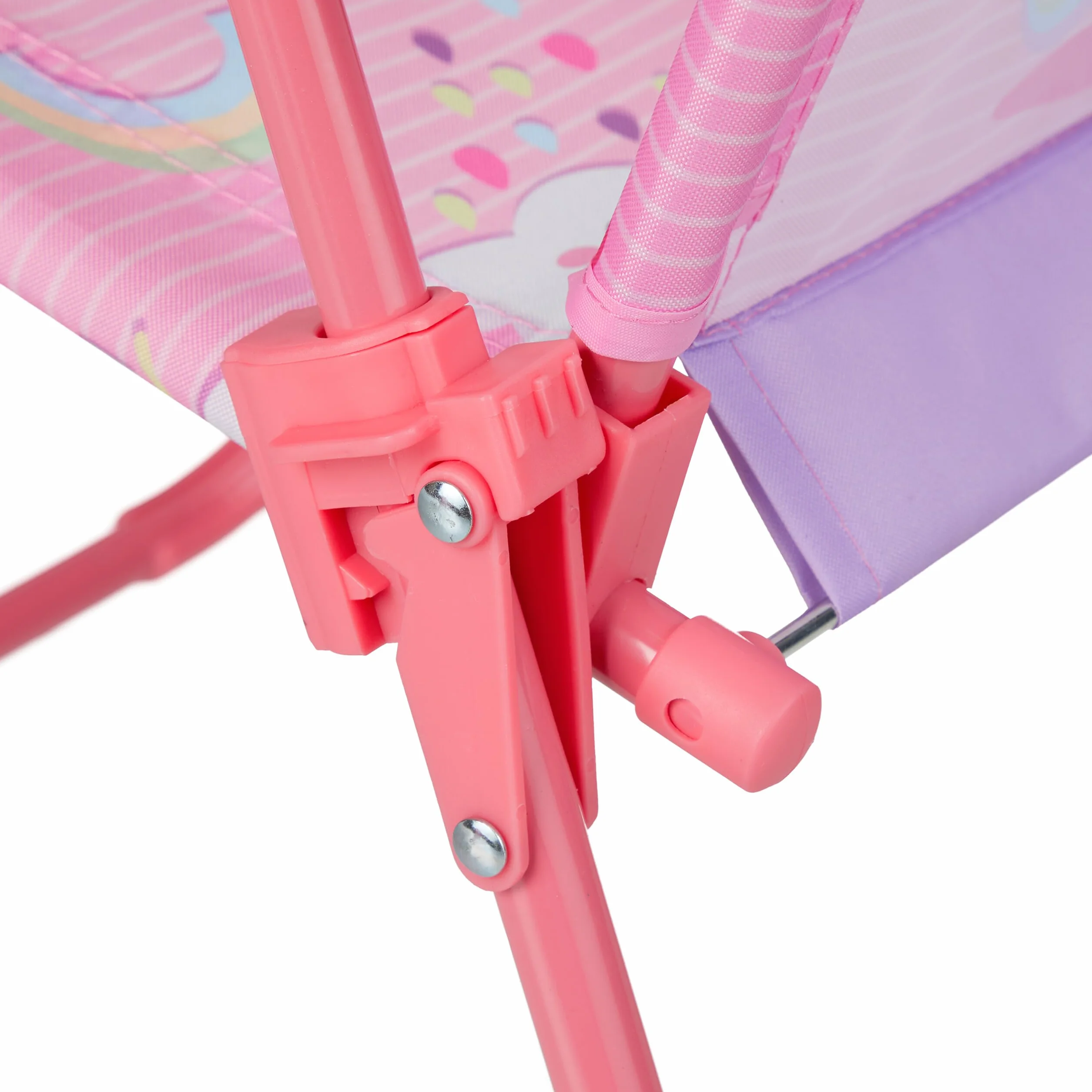 Relaxdays Silla Infantil Plegable Camping Unicornio 51,5x36x37,5 cm Asiento Pícnic Multicolor