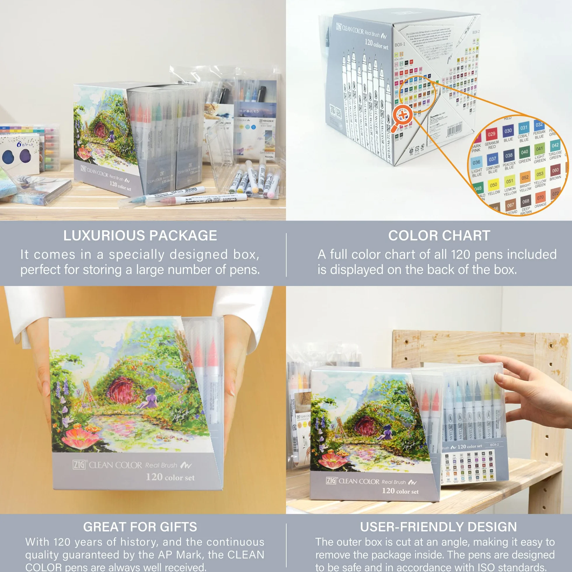 Kuretake ZIG Clean Color Real Brush (120 Colors)